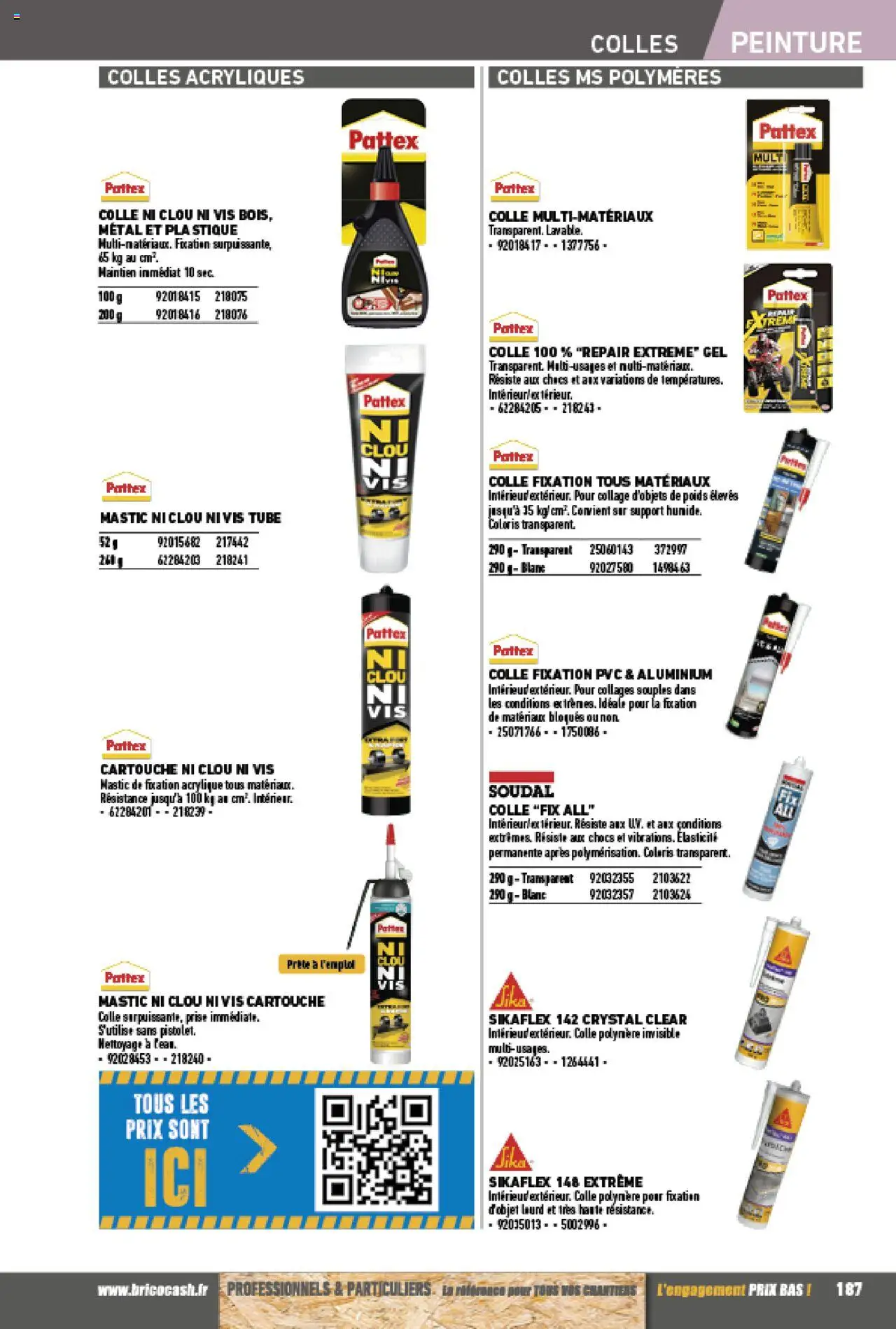 {H1} | Page: 187 | Produits: Poids, Prise, Colle, Cartouche