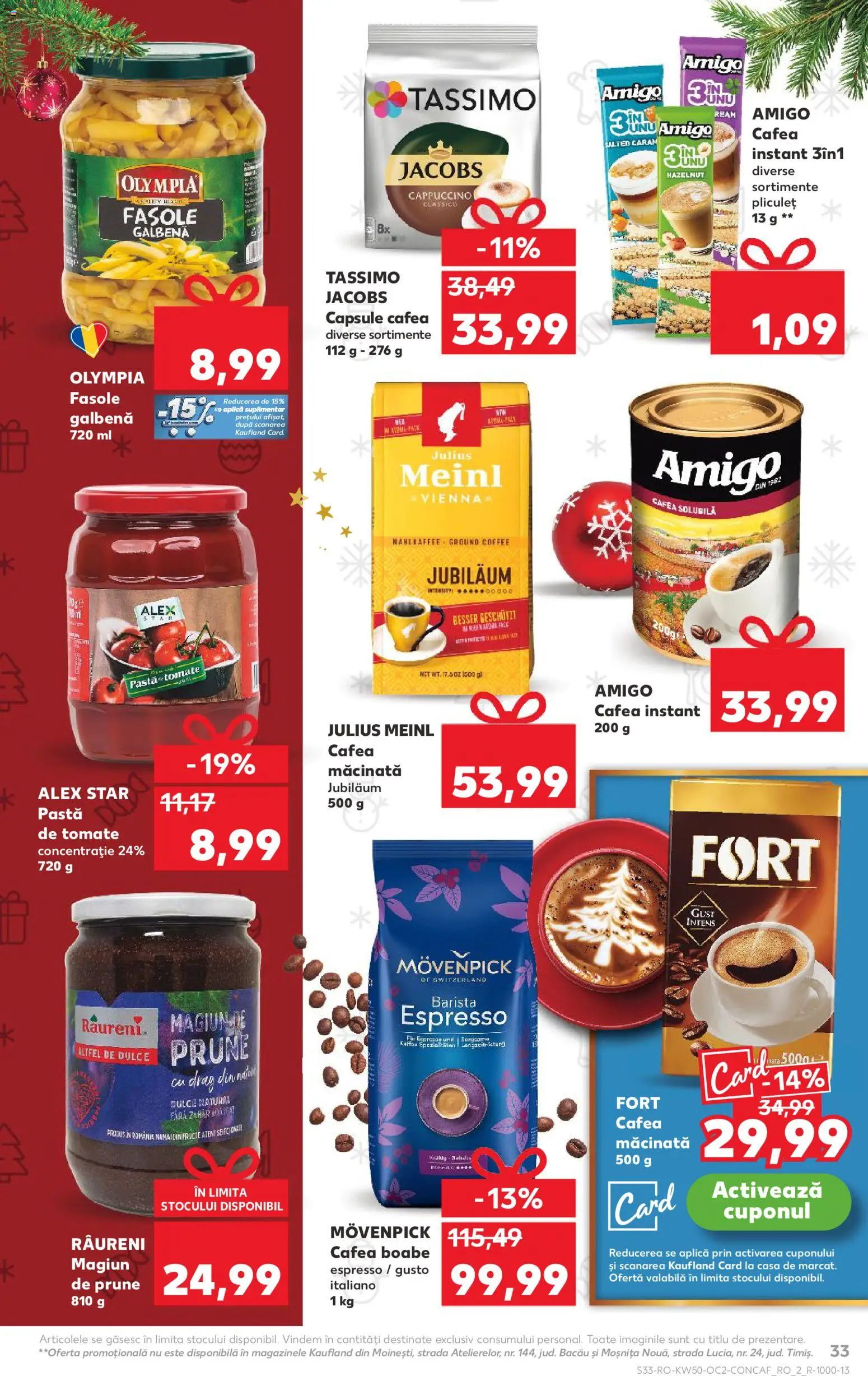 Kaufland RO akciós ujság - amely érvényes a következő dátumtól: 10.12.2025 | Oldal: 33 | Termékek: Cappuccino