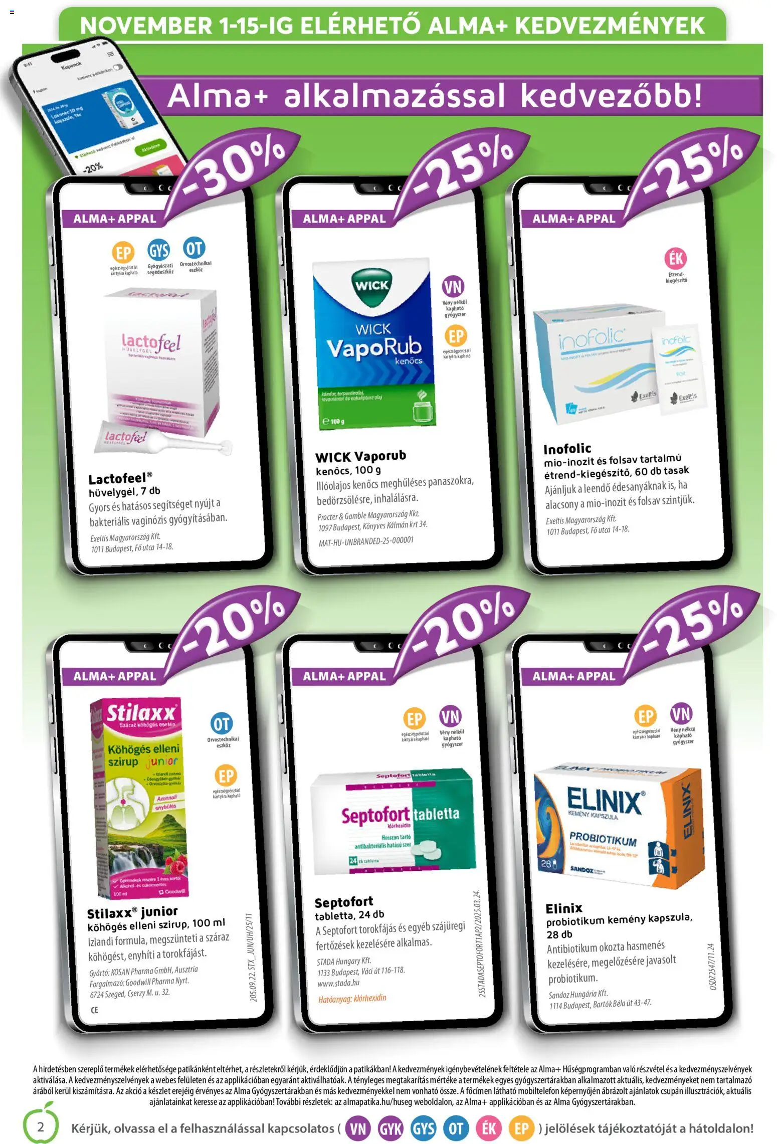 Alma Gyógyszertárak akciós ujság - amely érvényes a következő dátumtól: 01.12.2025 | Oldal: 2