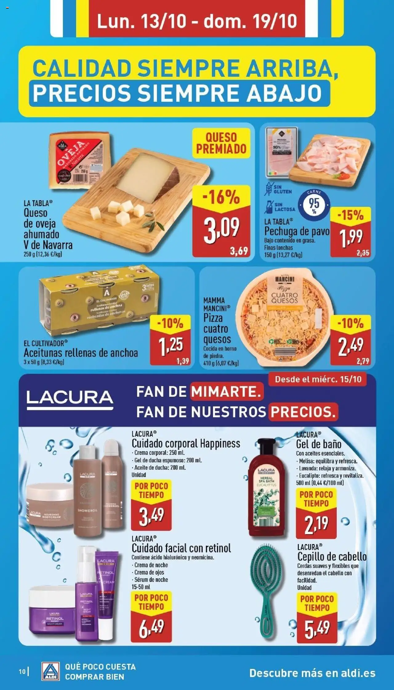 Aldi folleto Canarias │ válido desde el 13.10.2025 | Página: 10 | Productos: Cepillo, Gel de ducha, Crema de noche, Anchoa