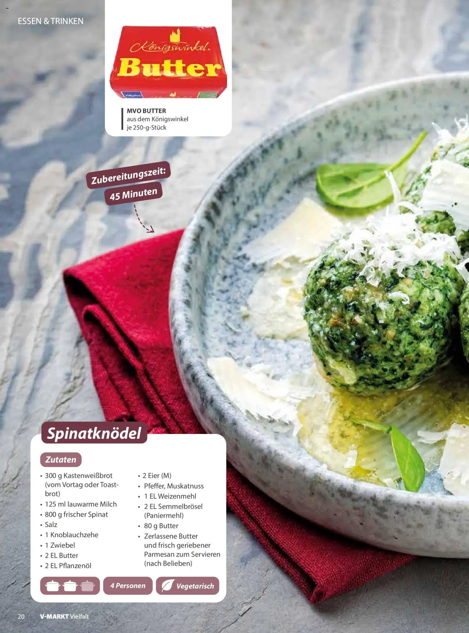 V-Markt - Vielfalt Januar / Februar – gültig ab 02.01.2026 | Seite: 20 | Produkte: Butter, Eier, Toast, Brot