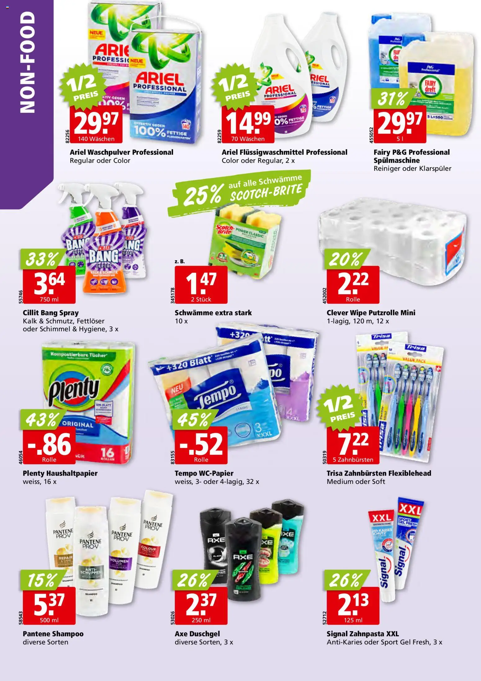 Aligro Aktionen – gültig ab 09.02.2026 | Seite: 38 | Produkte: Duschgel, Zahnpasta, Waschpulver, Klarspüler