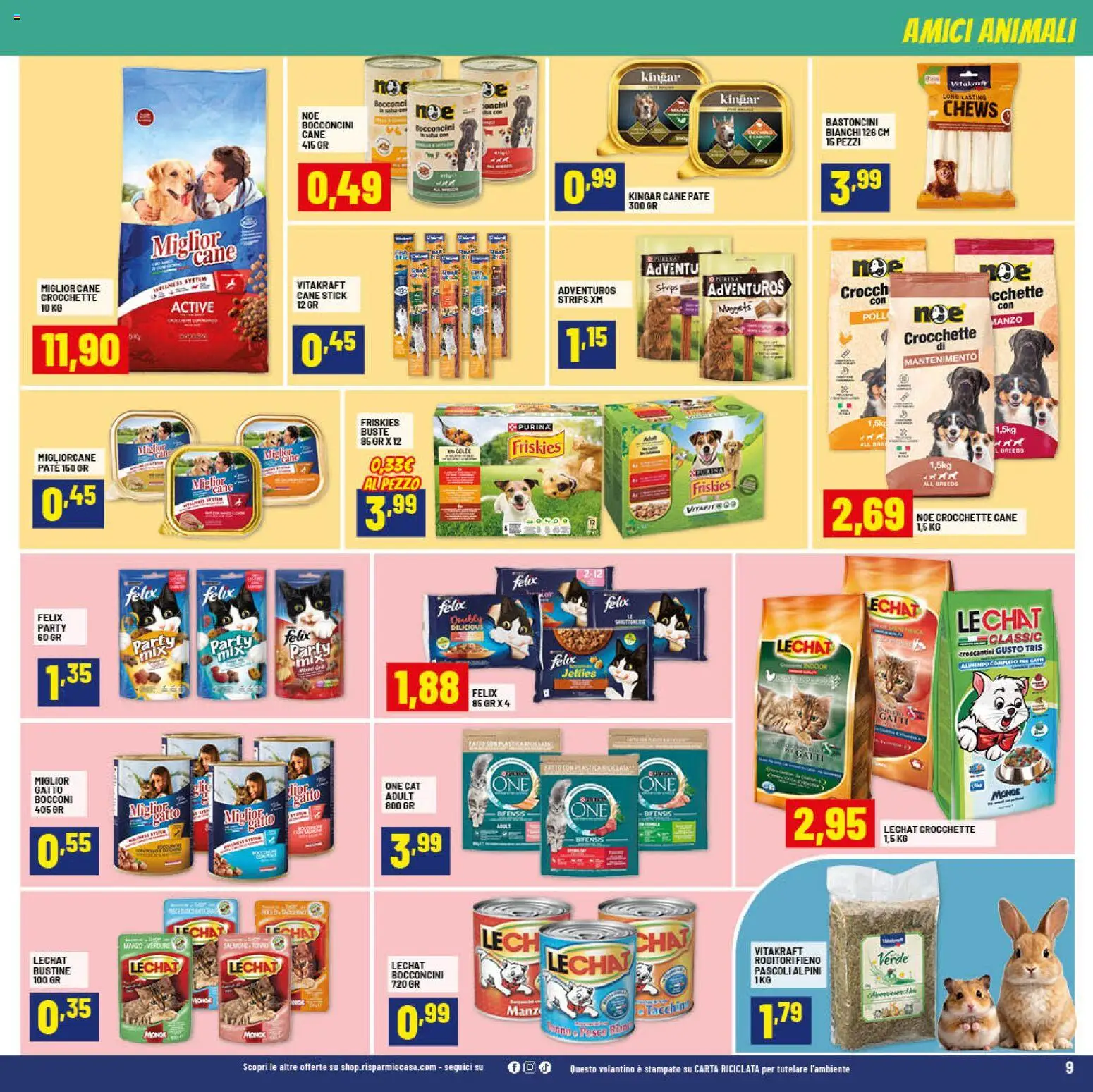 Volantino RisparmioCasa del 23.04.2026 | Pagina: 9 | Prodotti: Paté, Manzo, Nuggets, Crocchette