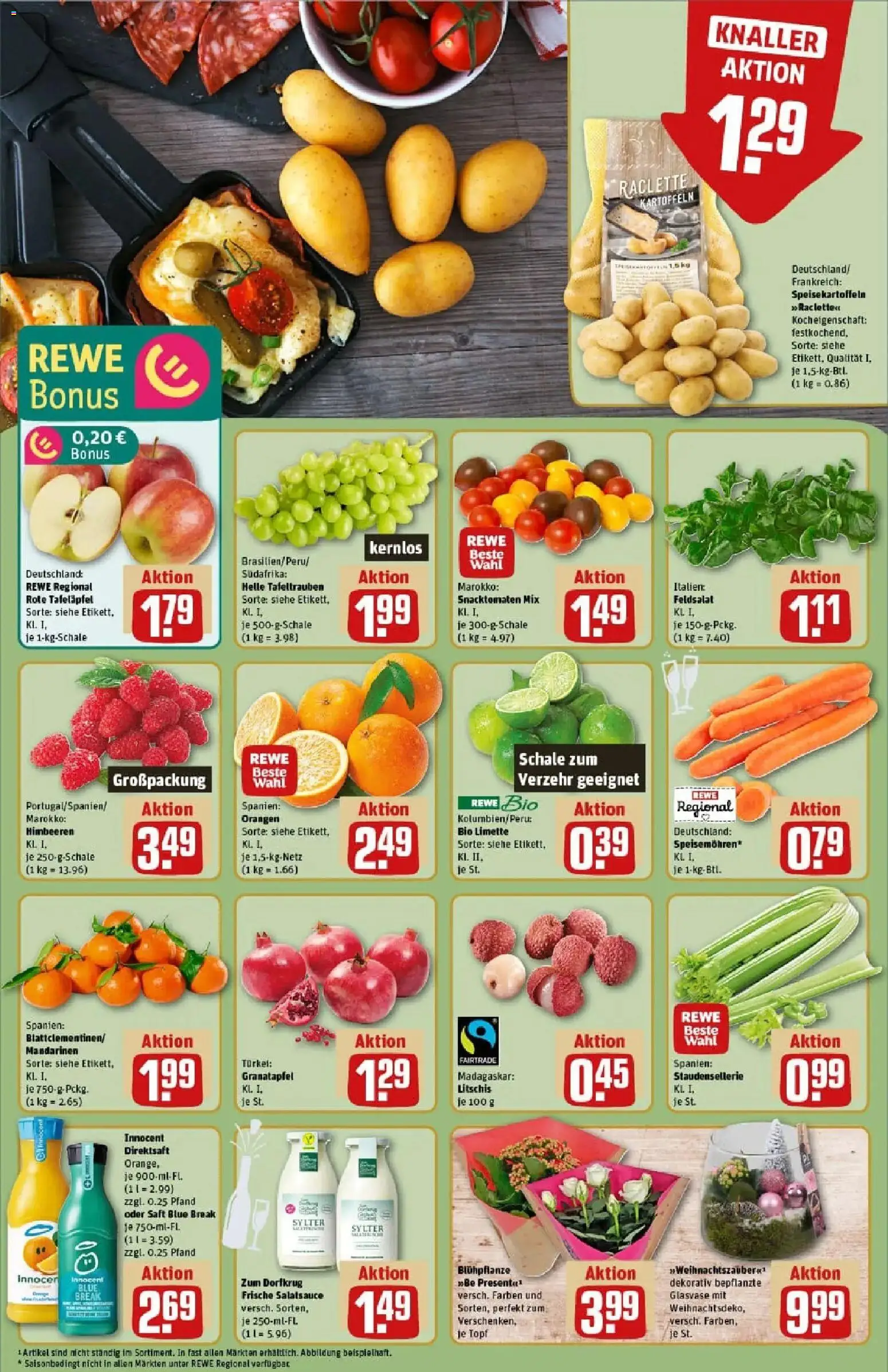 Rewe prospekt Weilheim An Der Teck	 – gültig ab 22.12.2025 | Seite: 10 | Produkte: Himbeeren, Mandarinen, Orangen, Raclette