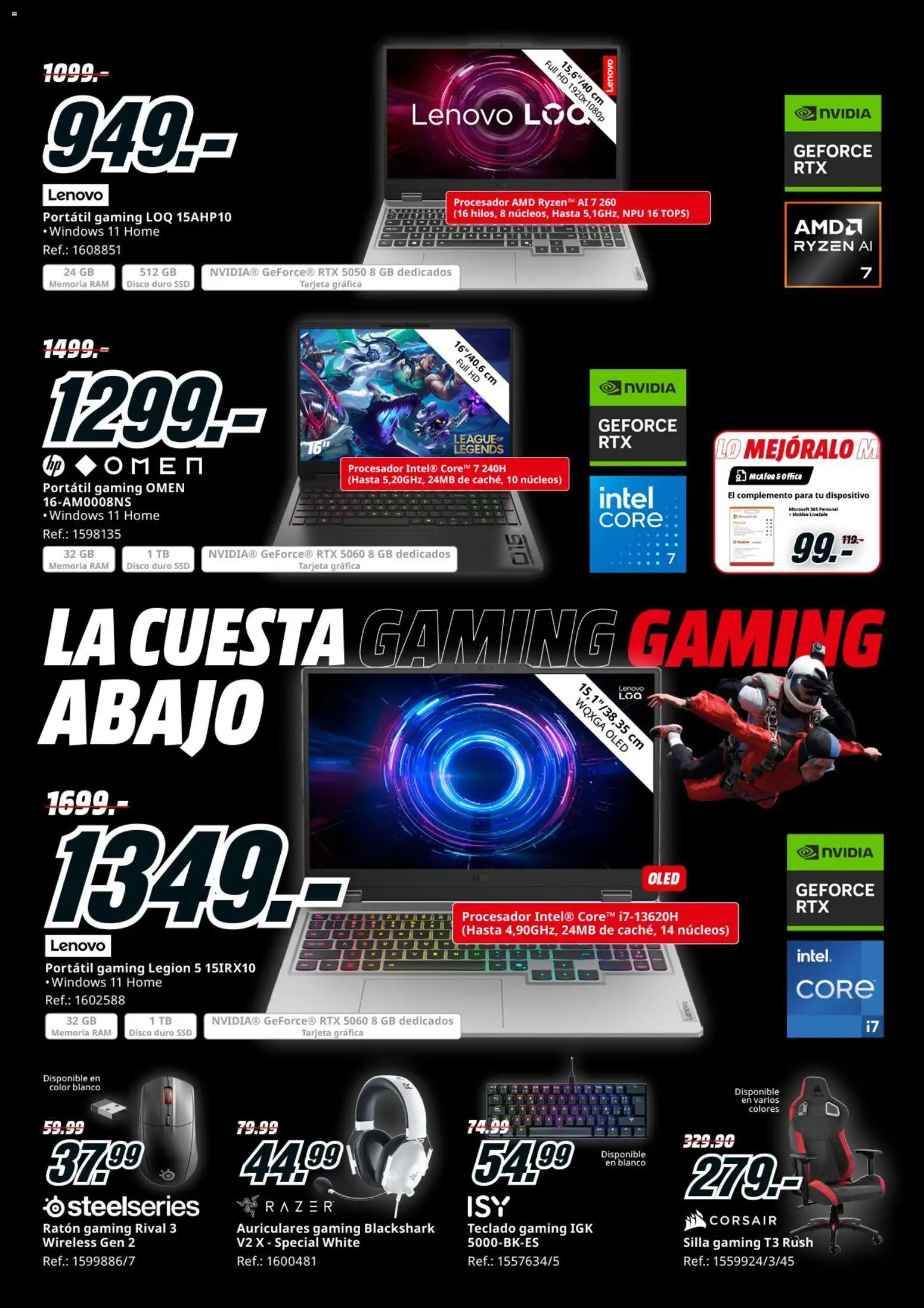 Media Markt folleto │ válido desde el 14.01.2026 | Página: 8 | Productos: Ratón gaming, Teclado gaming, Teclado, Auriculares
