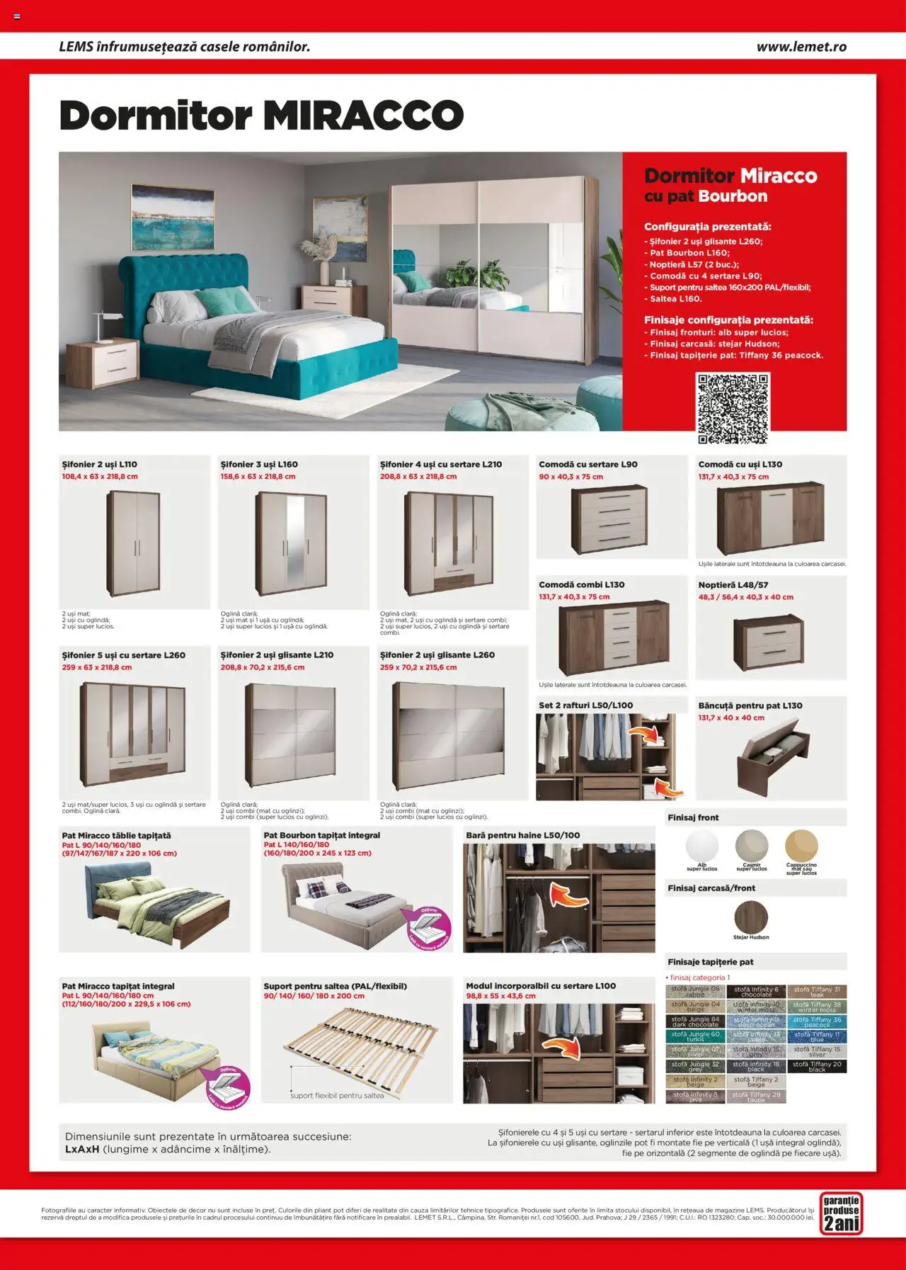 Lem’s catalog - Living și Dormitor Miracco – valabil de la 20.11.2023 | Pagină: 2 | Produse: Pat, Comodă, Oglindă, Haine