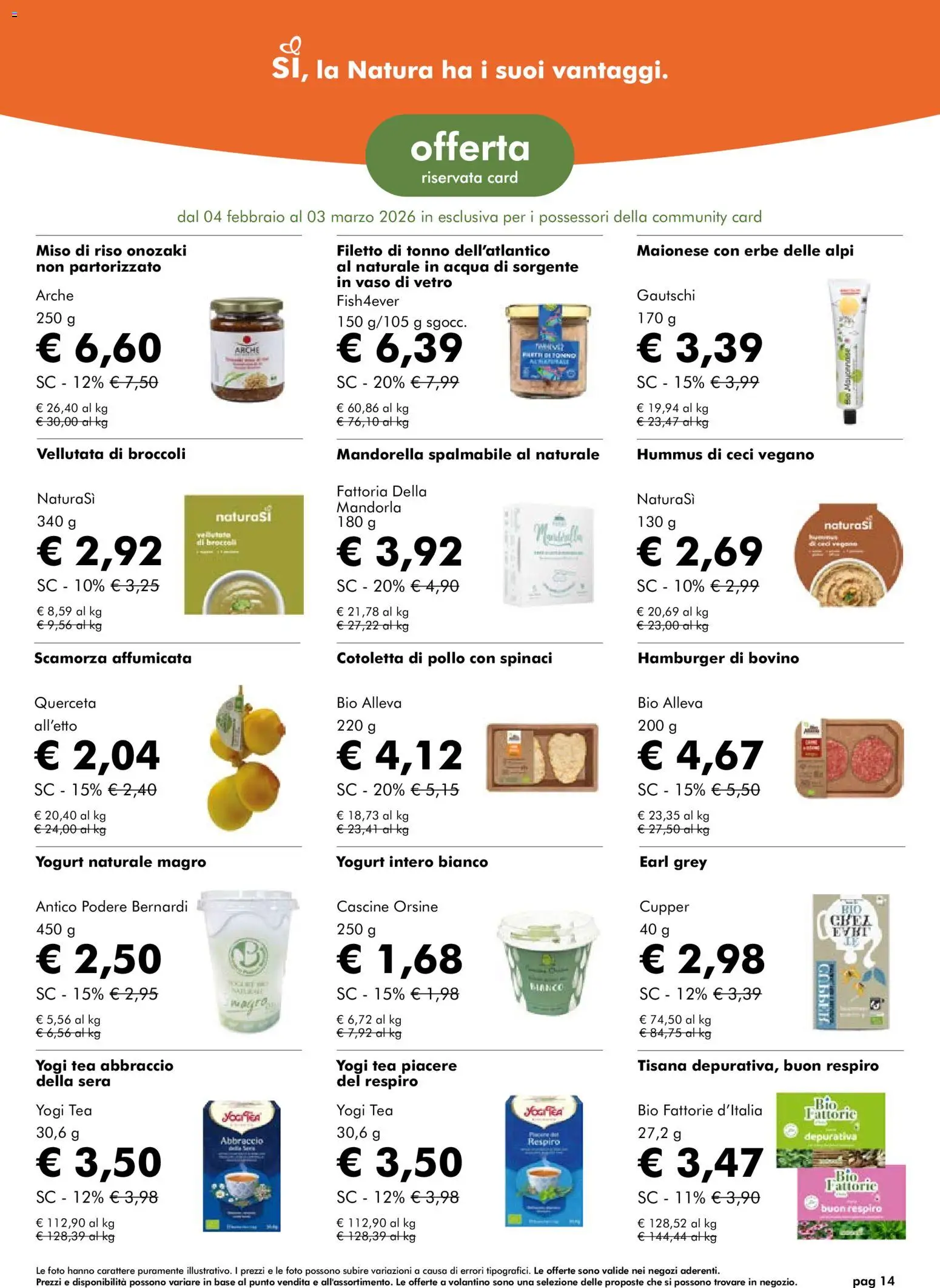 Volantino Natura Sì del 04.02.2026 | Pagina: 14