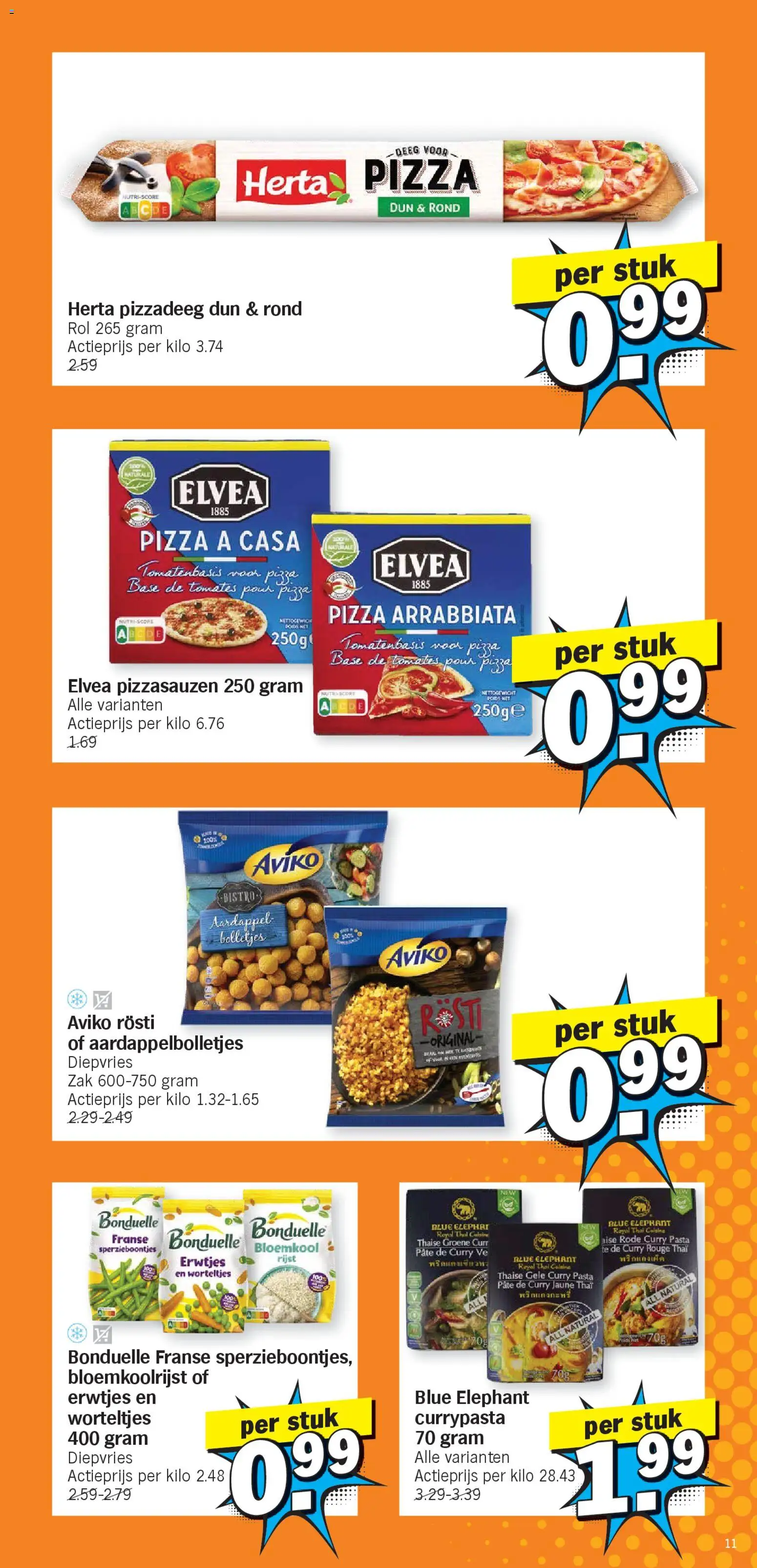 {H1} | Pagina: 11 | Producten: Rijst, Bolletjes, Deeg, Aardappel