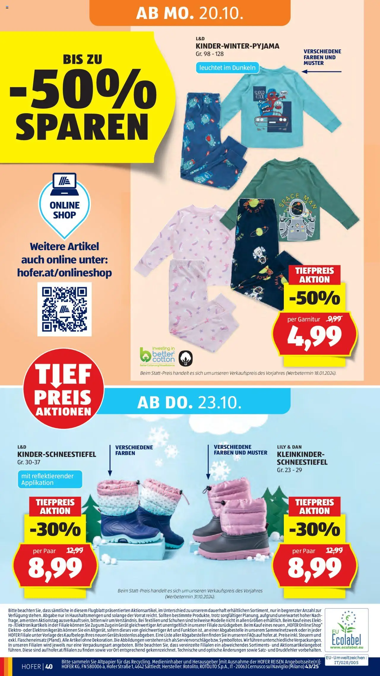 Hofer AT akciós ujság - amely érvényes a következő dátumtól: 17.10.2025 | Oldal: 44