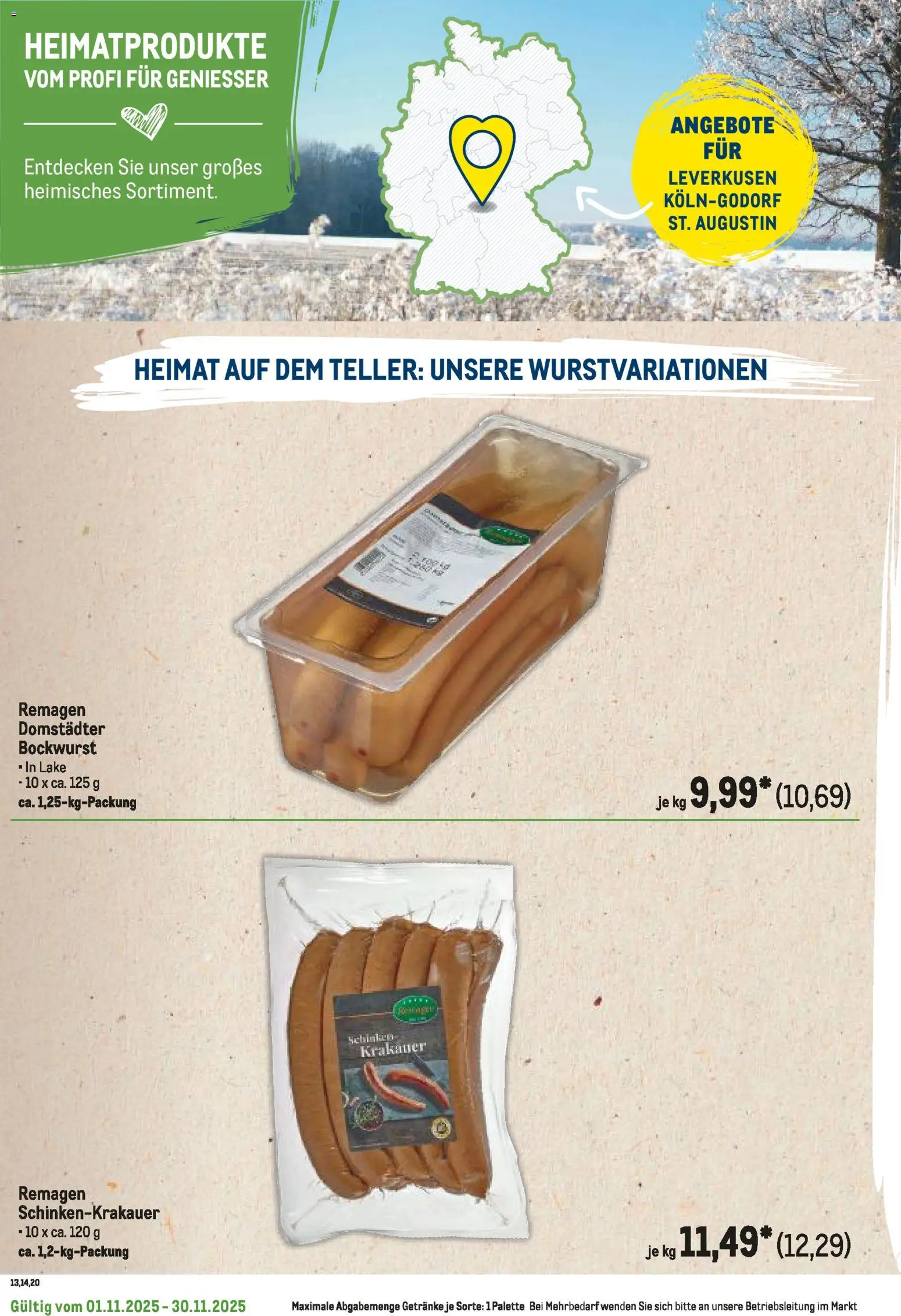 Metro Regionaler Flyer – gültig ab 01.11.2025 | Seite: 48 | Produkte: Bockwurst