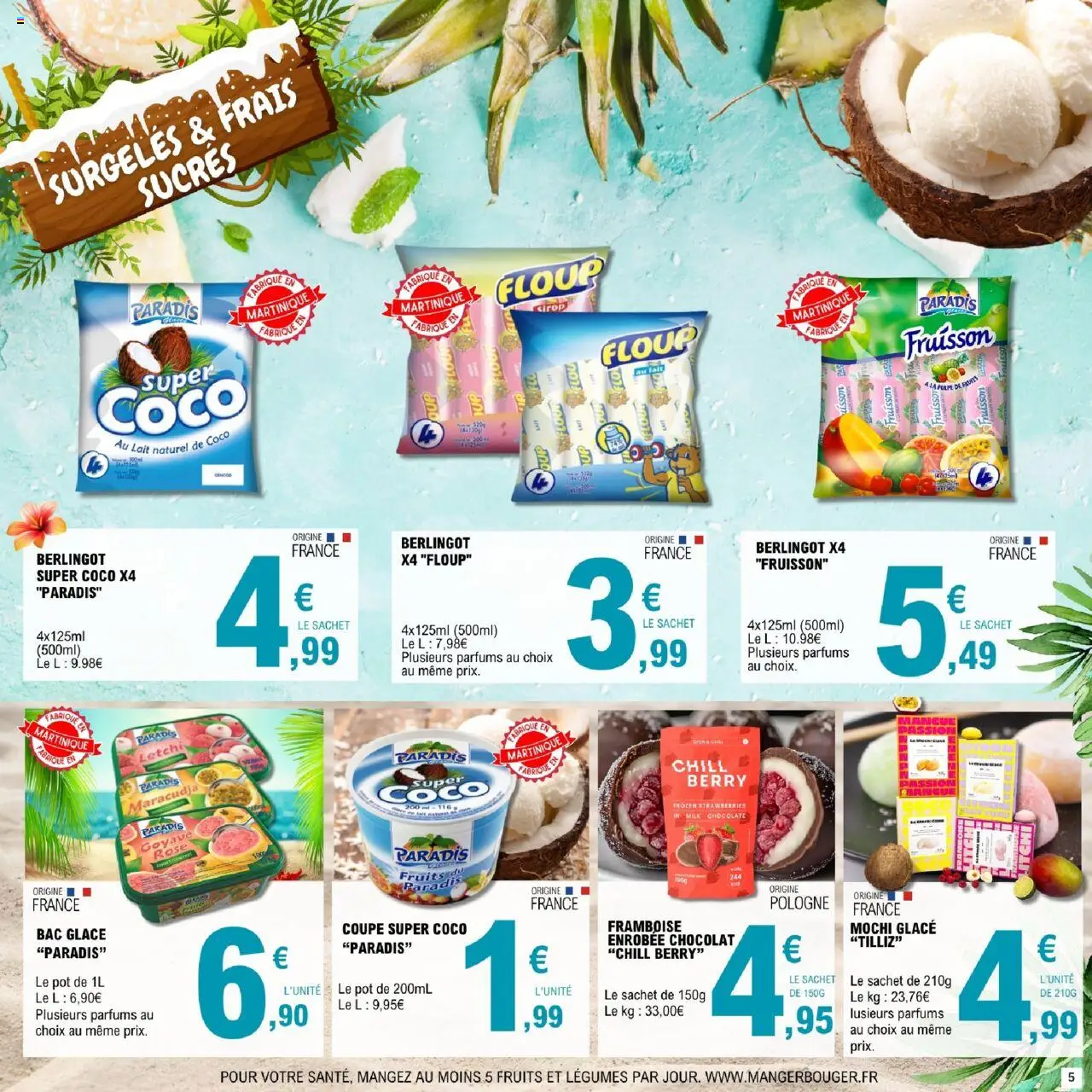  | Page: 5 | Produits: Mangue, Mochi, Lait, Chocolat