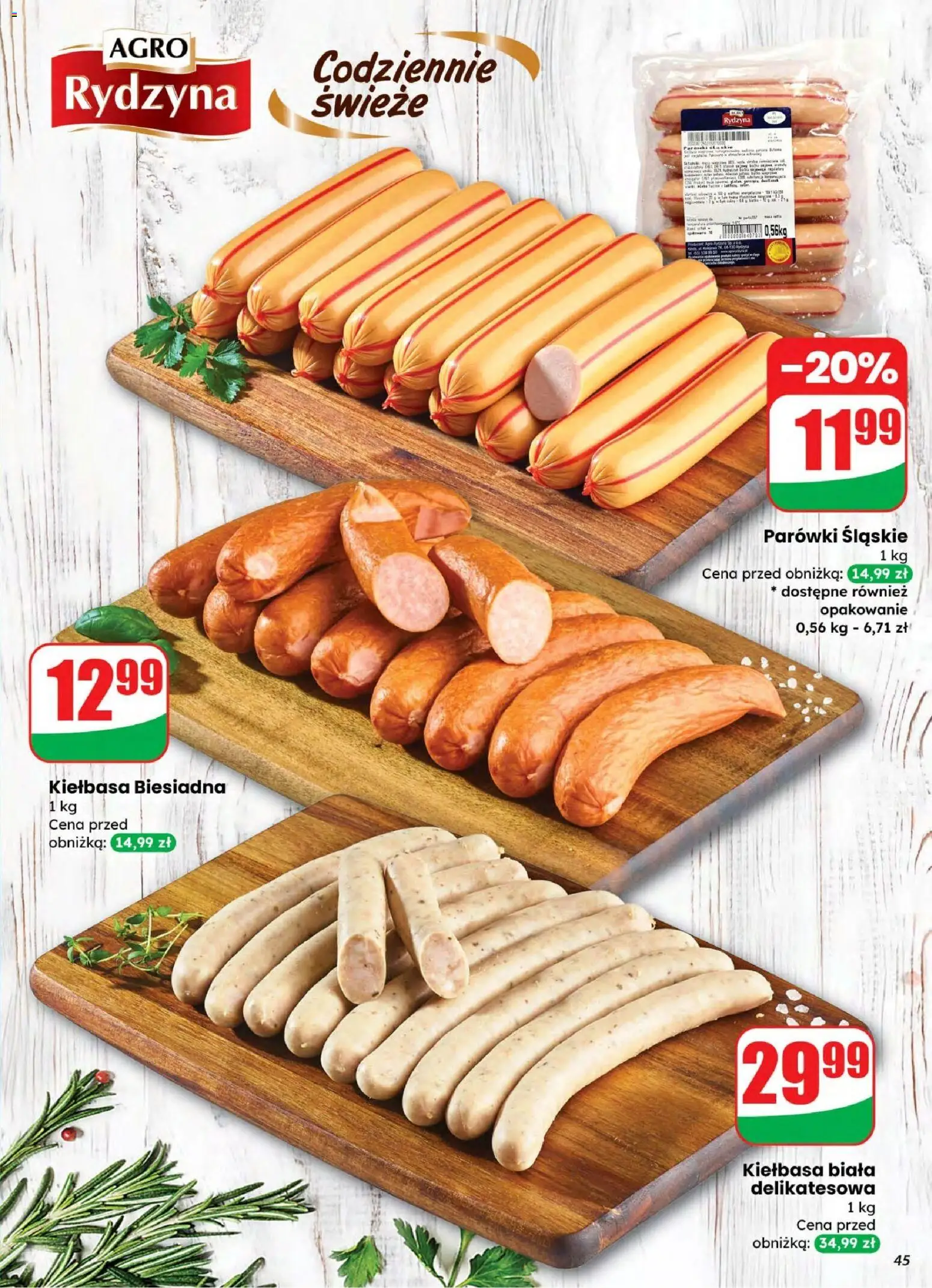 Dino gazetka od 04.03.2026 | Strona: 45 | Produkty: Kiełbasa, Parówki