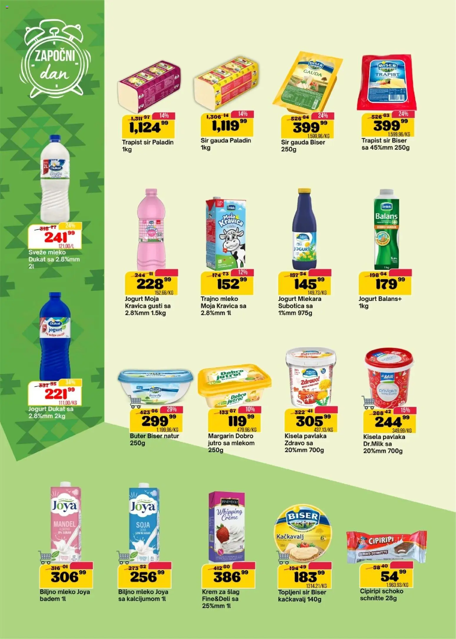 Senta Promet katalog - važi od 28.01.2026 | Strana: 4 | Proizvode: Šlag, Margarin, Mleko, Sir