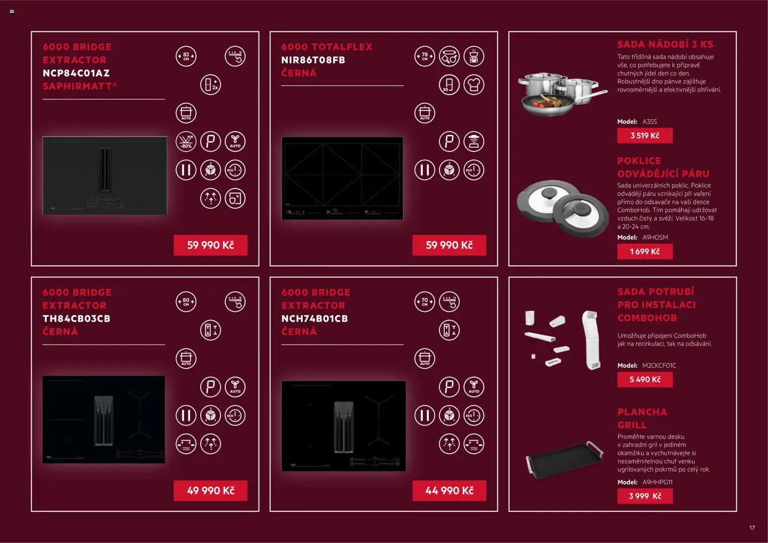 Möbelix leták - AEG od 01.09.2025 | Strana: 17 | Produkty: Sada nádobí, Pánve, Poklice, Gril