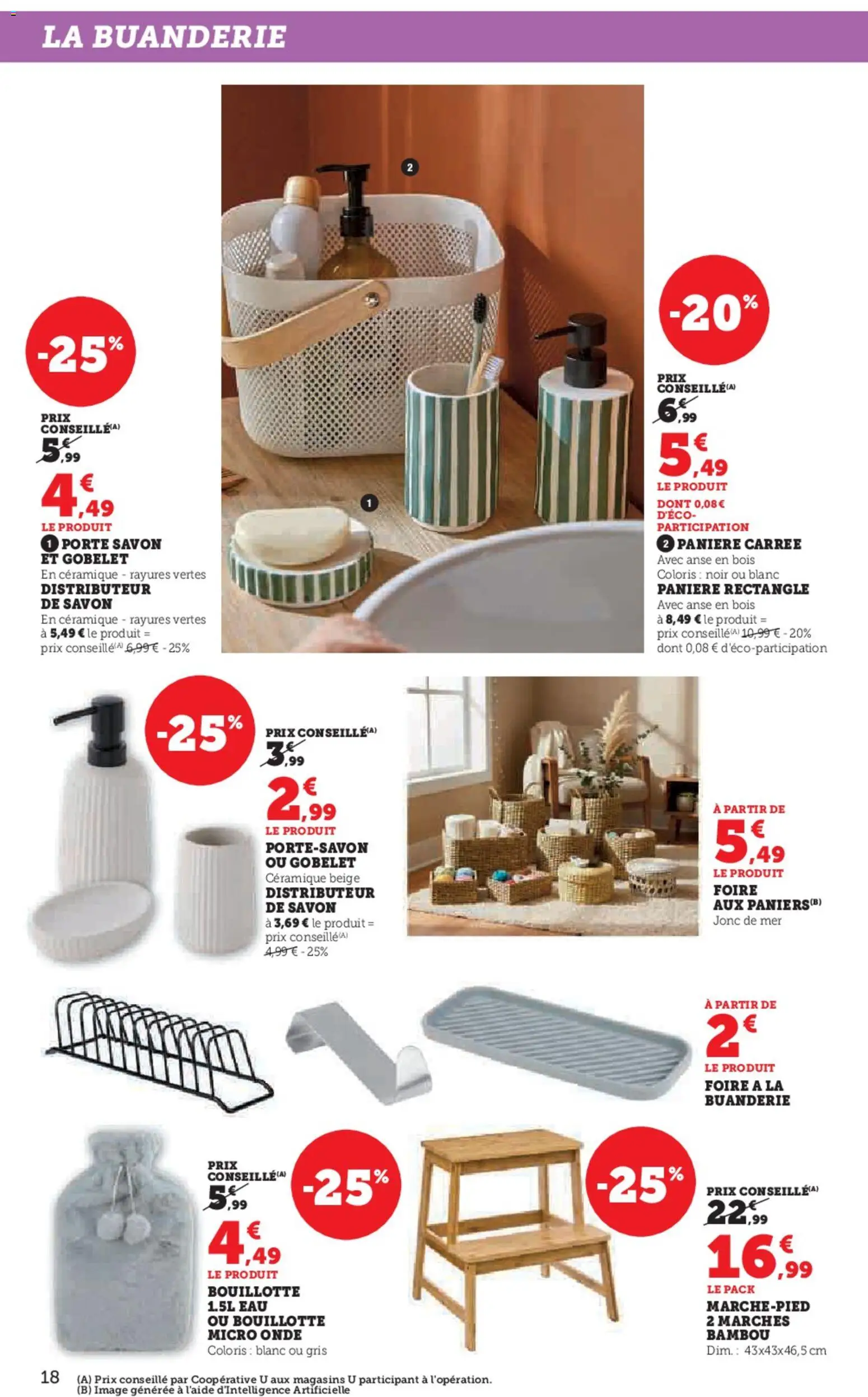 {H1} | Page: 18 | Produits: Savon, Bouillotte