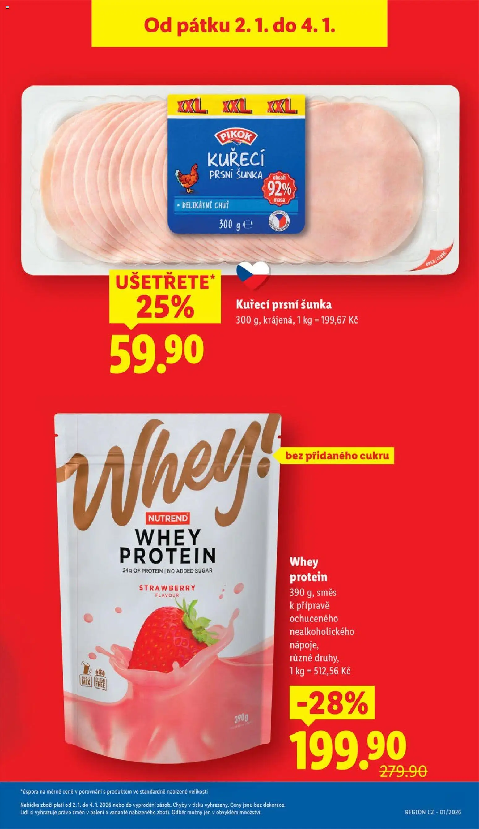 Lidl leták od 02.01.2026 | Strana: 5 | Produkty: Šunka, Protein, Pikok