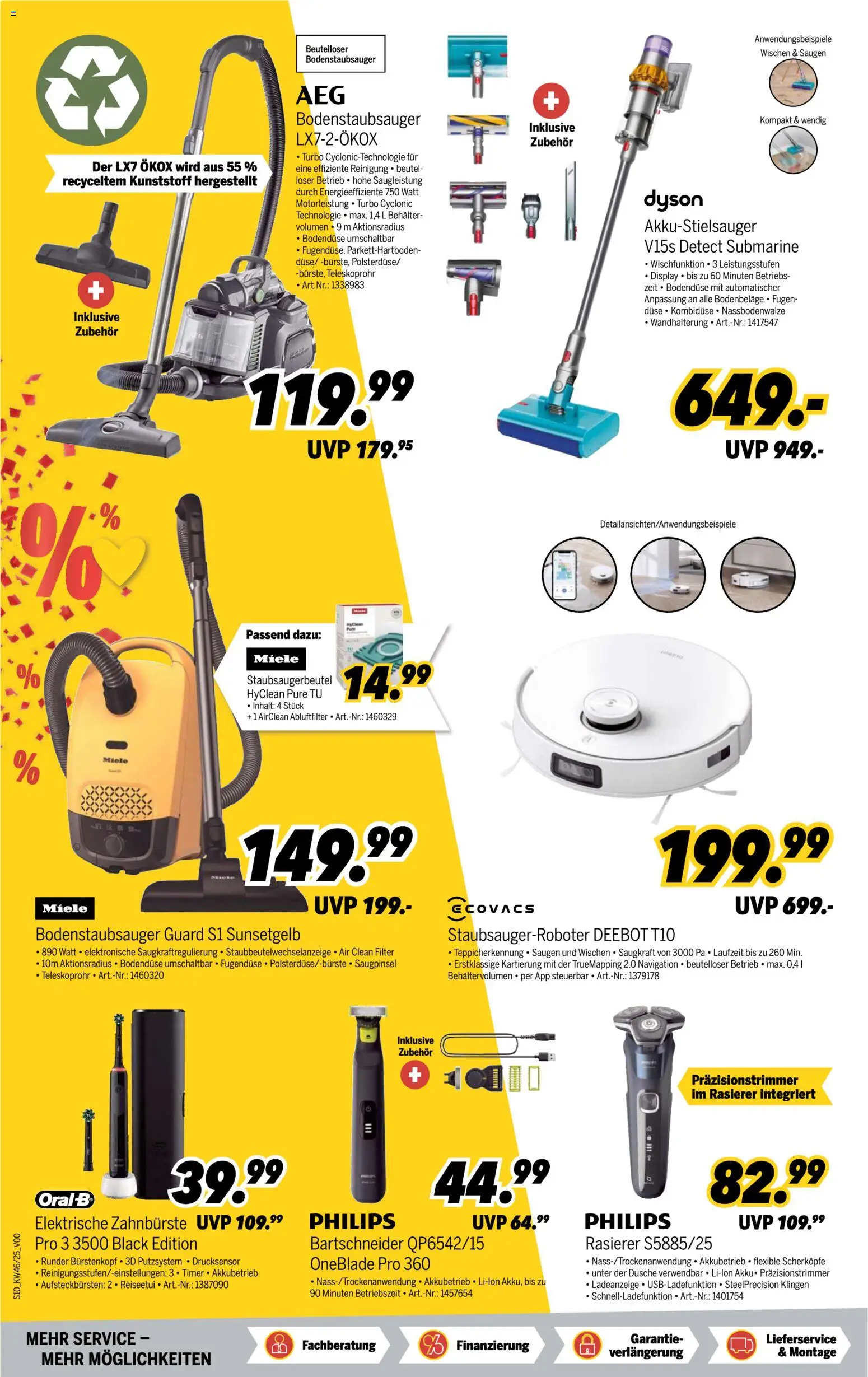 Medimax Prospekt 	 – gültig ab 08.11.2025 | Seite: 10 | Produkte: Miele, Rasierer, Navigation, Zahnbürste