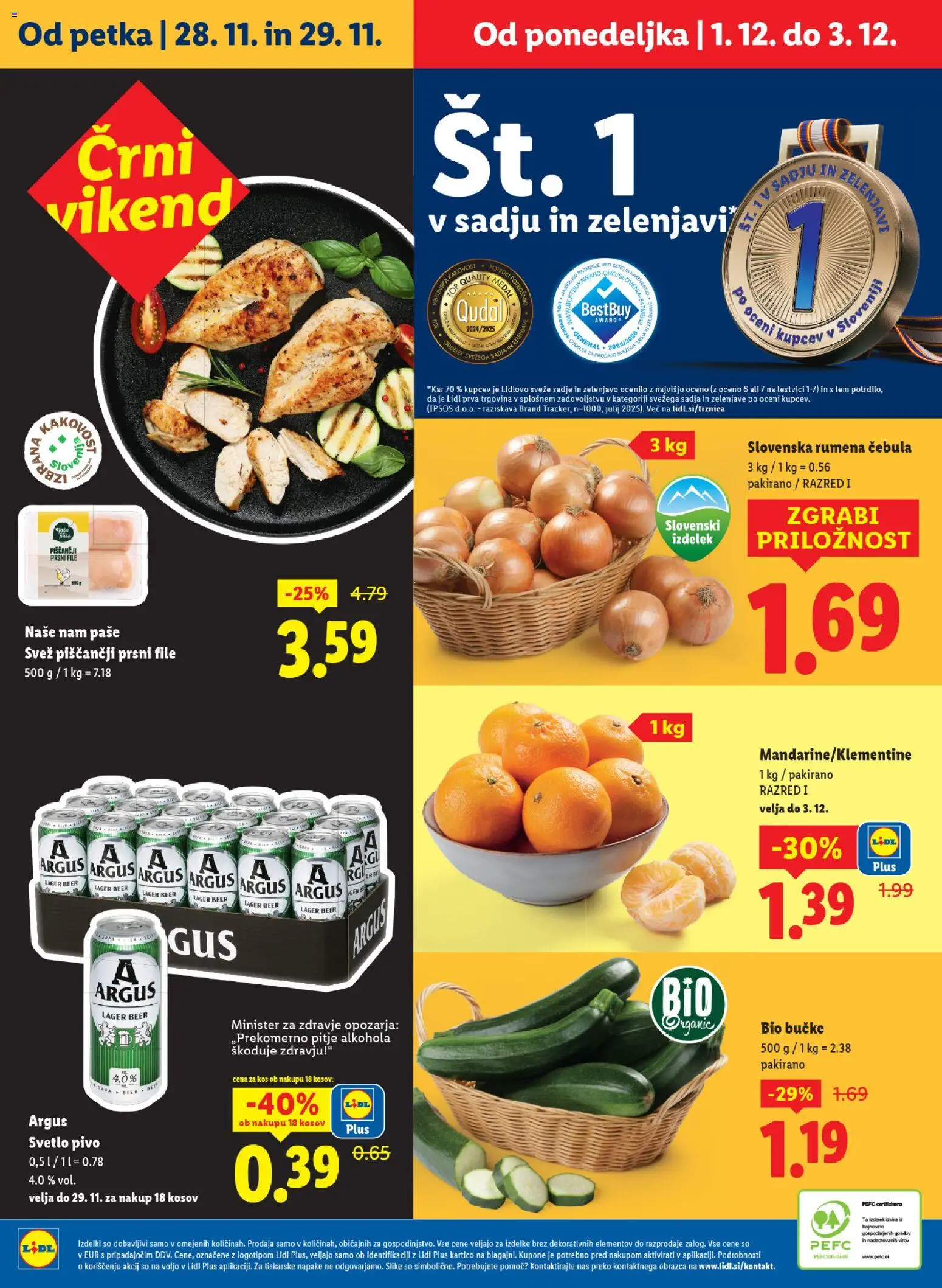 Novi Lidl katalog ponudbe – veljaven od 27.11.2025 | Stran: 62 | Izdelki: Kos, Pivo, Cebula, Sadje