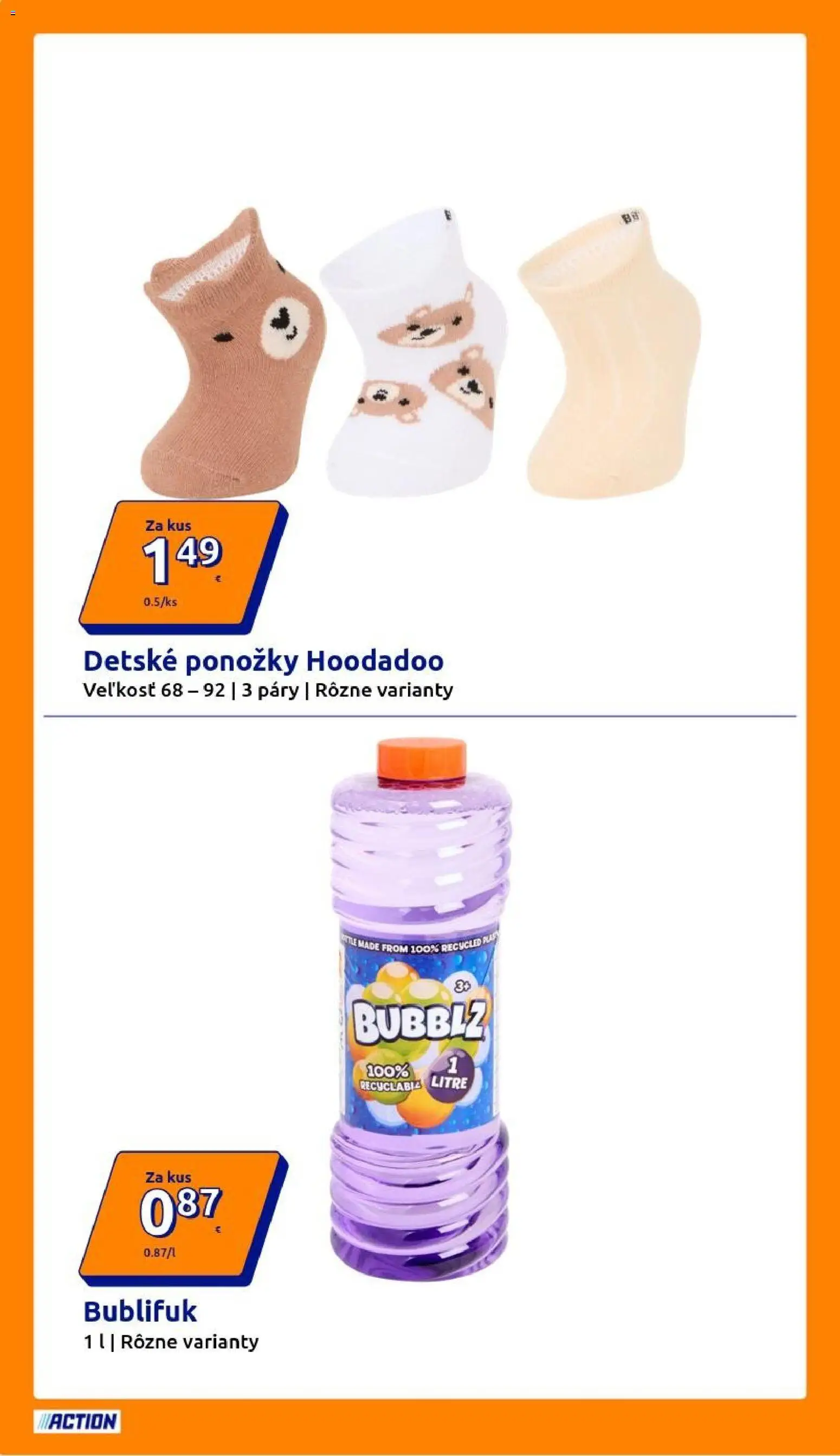 Nové Action akcie – leták je platný od 11.03.2026 | Strana: 14 | Produkty: Ponožky