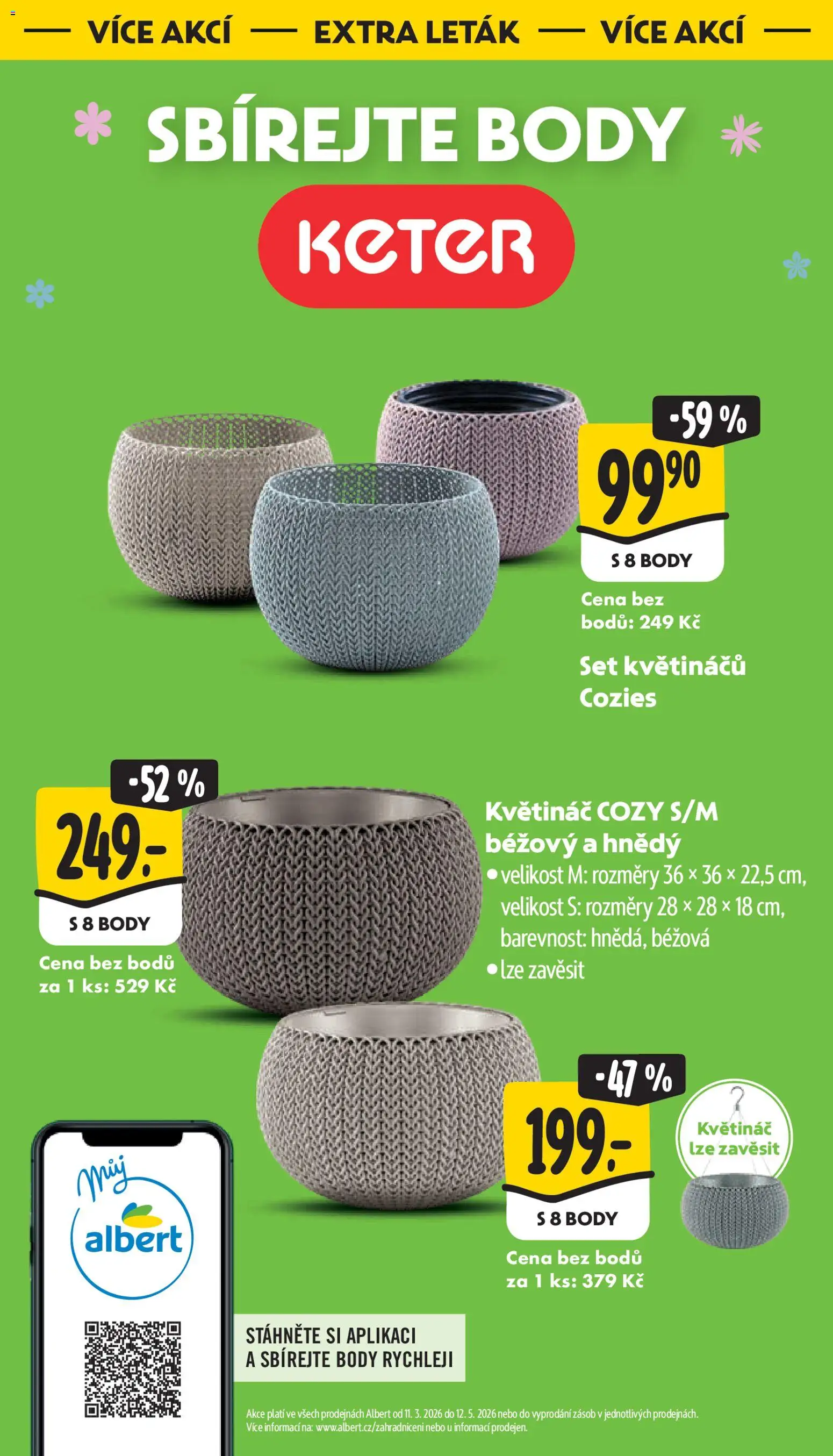 Albert leták - Supermarket od 11.03.2026 | Strana: 46 | Produkty: Květináč, Body