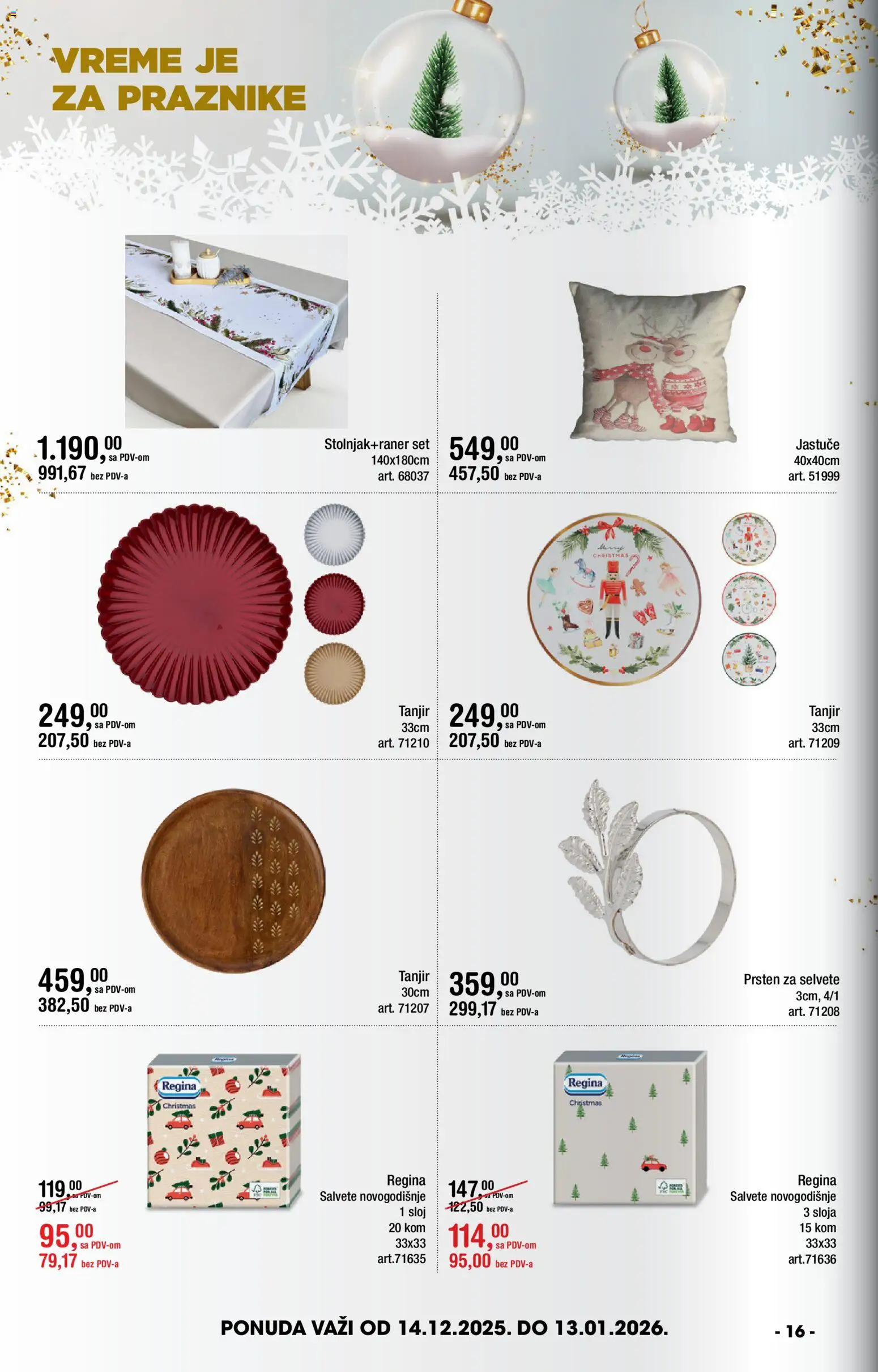 Metro katalog - važi od 14.12.2025 | Strana: 16 | Proizvode: Tanjir, Salvete