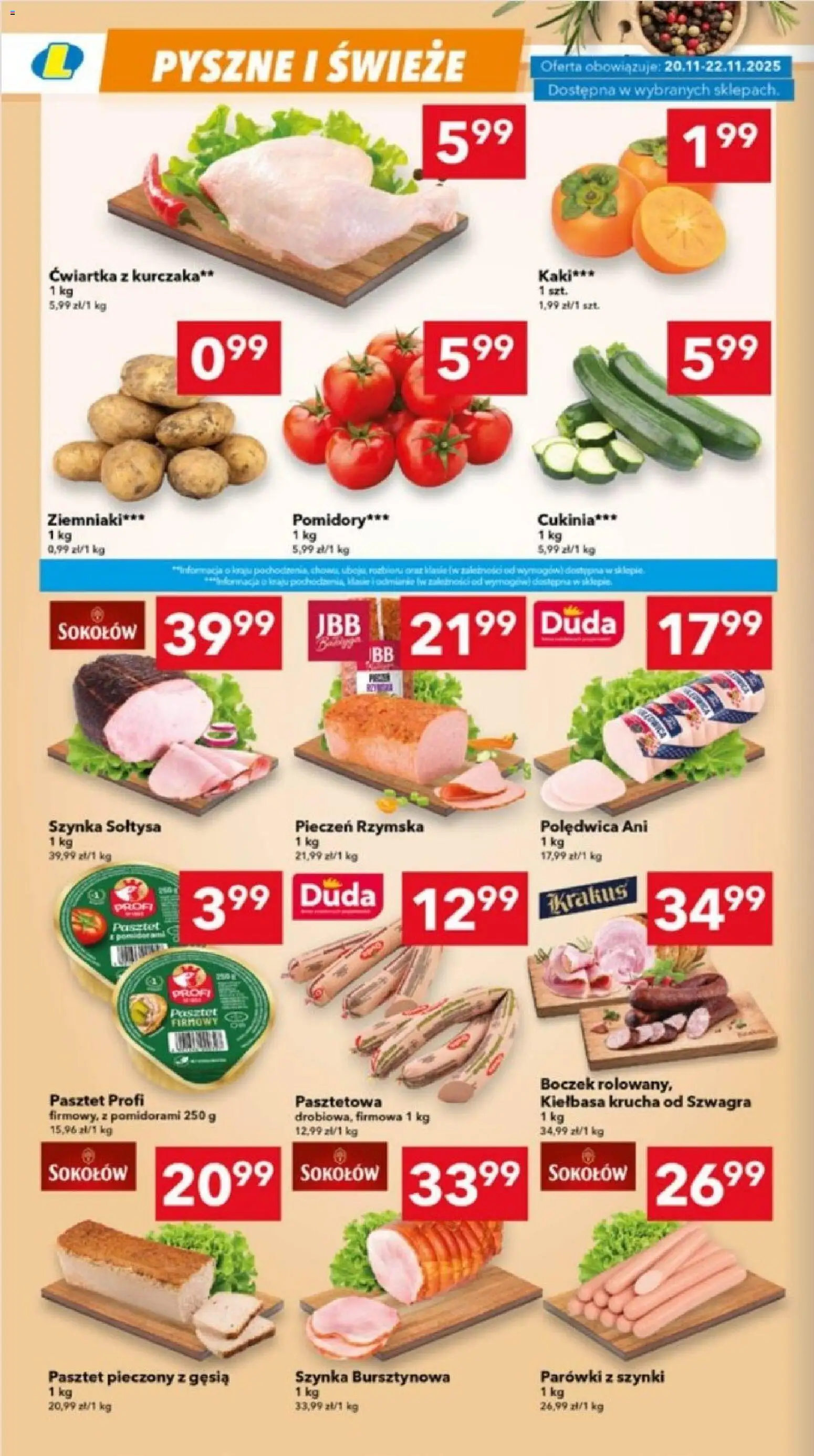 Lewiatan gazetka - Ostrów Wielkopolski od 20.11.2025 | Strona: 2 | Produkty: Kiełbasa, Parówki z szynki, Szynka, Boczek