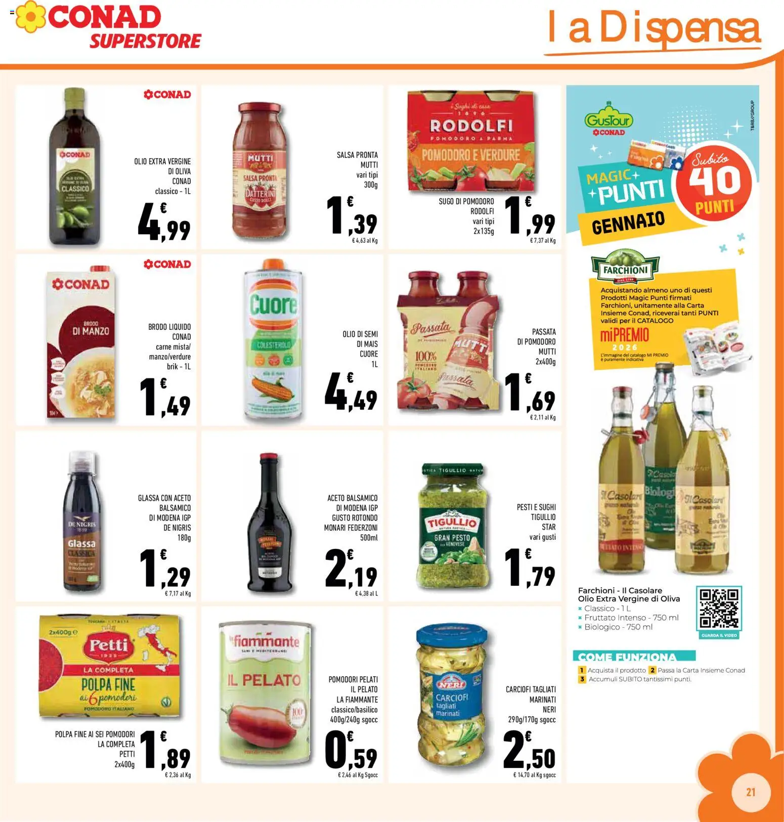 Volantino Conad del 14.01.2026 | Pagina: 21 | Prodotti: Salsa, Pomodori, Glassa, Sugo