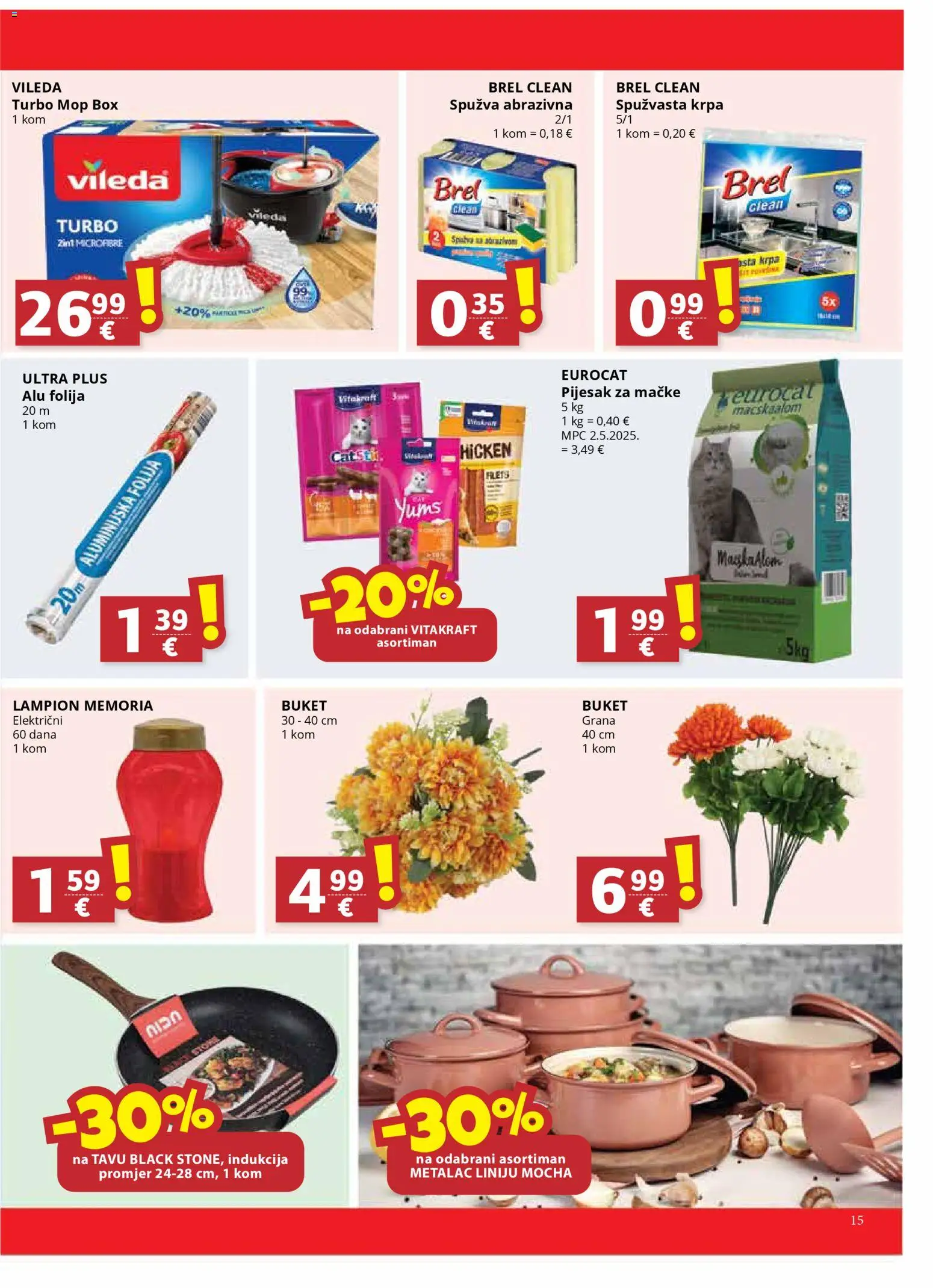 Ribola katalog | vrijedi od 22.10.2025 | Stranica: 15 | Proizvodi: Krpa, Mop, Lampion, Vileda