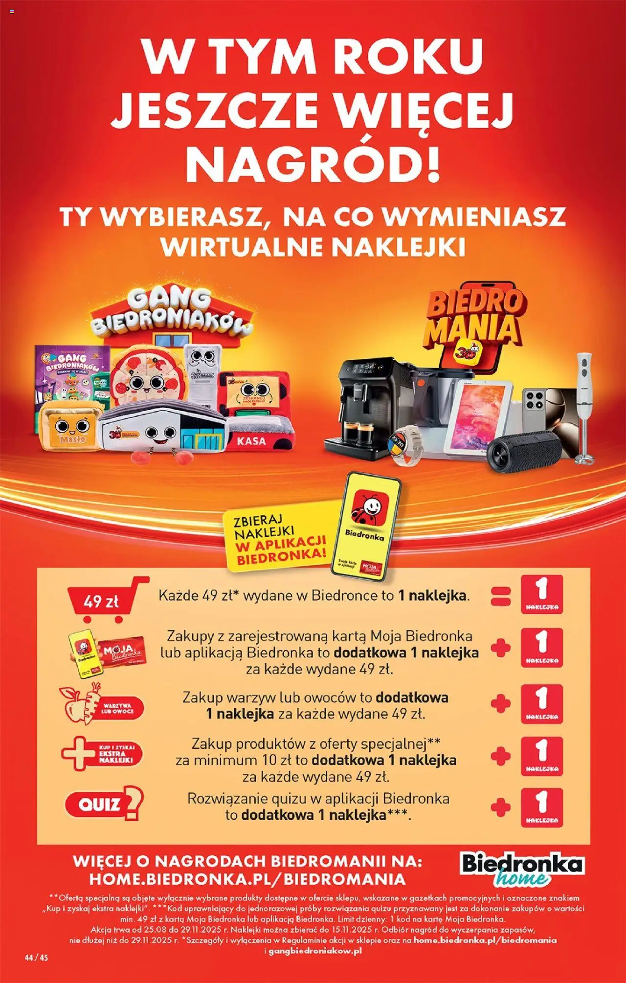 Biedronka gazetka - Oferta w tym tygodniu od 09.10.2025 | Strona: 52 | Produkty: Karta, Naklejki, Warzywa, Owoce