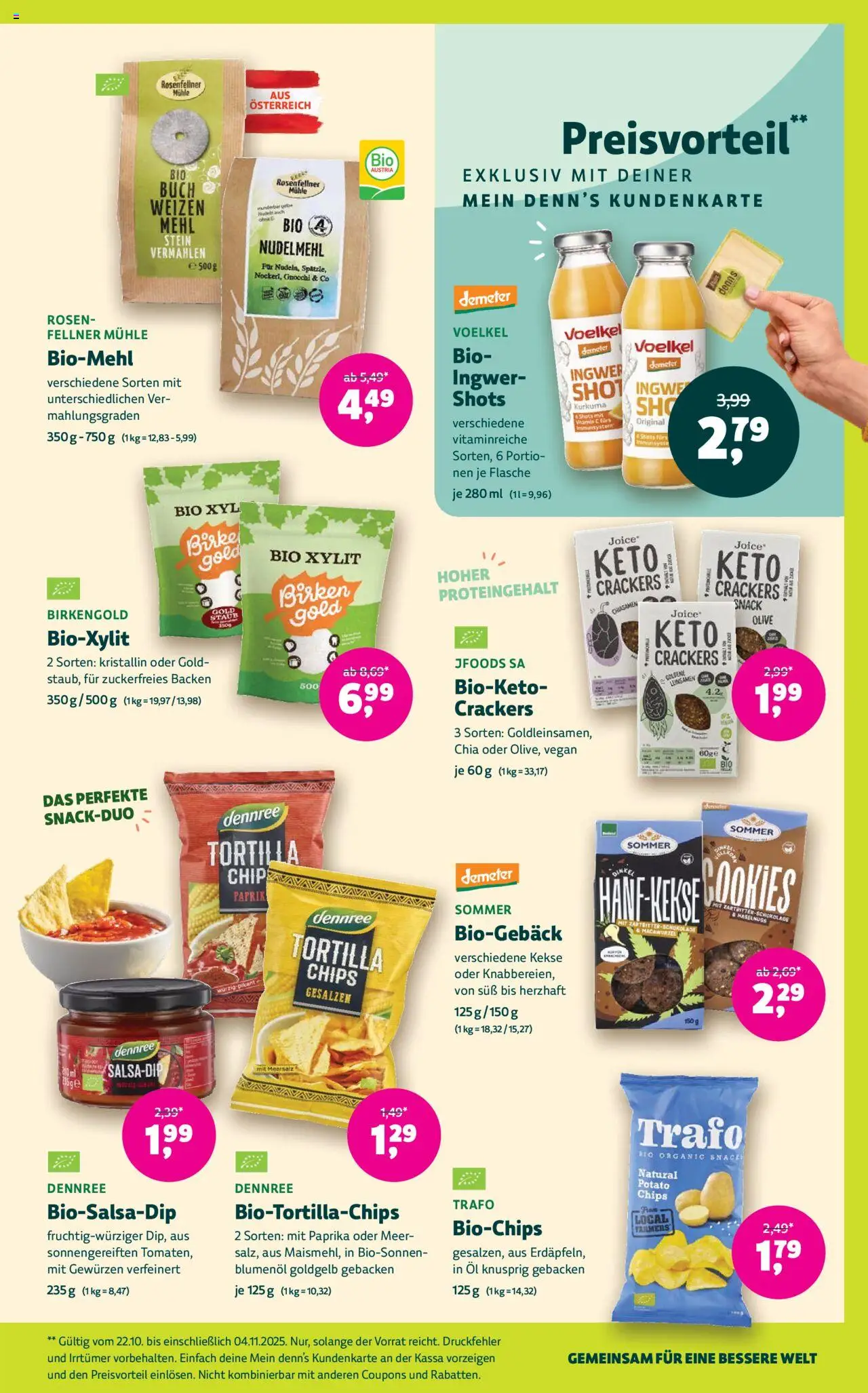 Denns BioMarkt Angebote gültig ab 22.10.2025 | Seite: 9 | Produkte: Kekse, Mühle, Öl, Schokolade