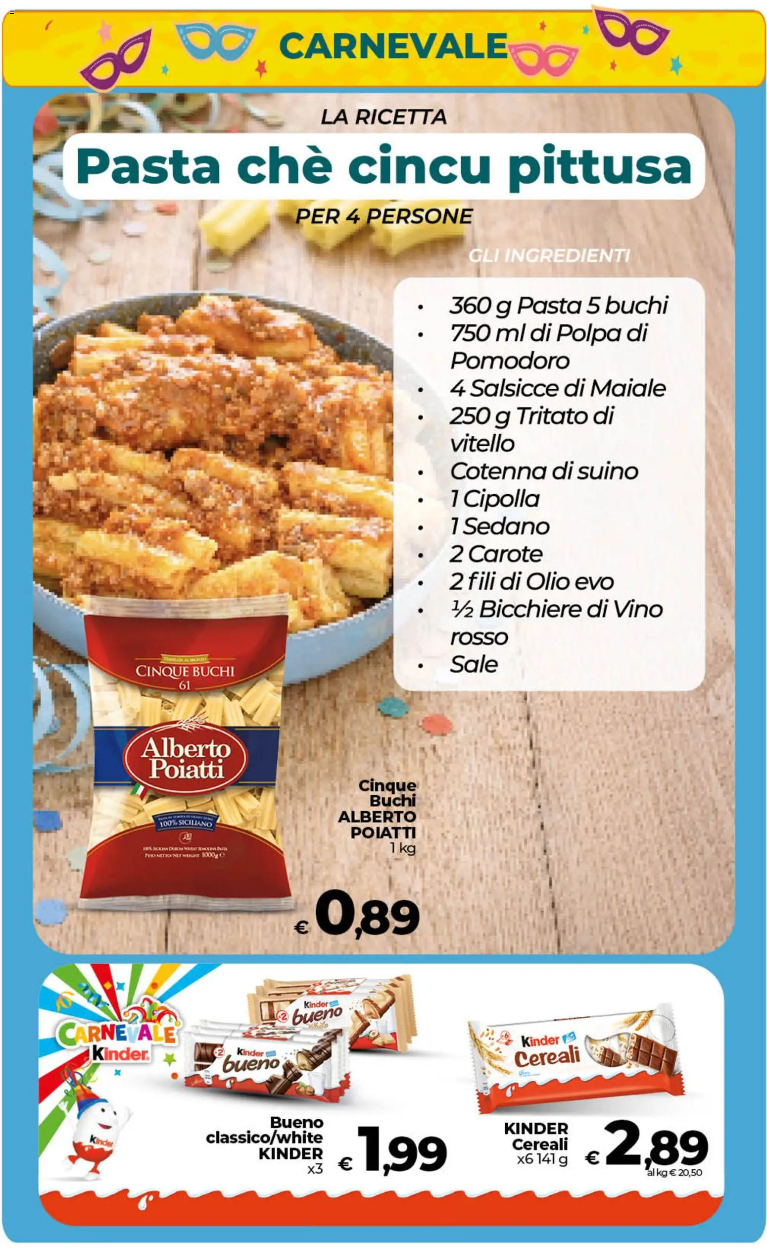 Volantino COOP del 13.02.2026 | Pagina: 43 | Prodotti: Suino, Vino, Pasta, Vitello