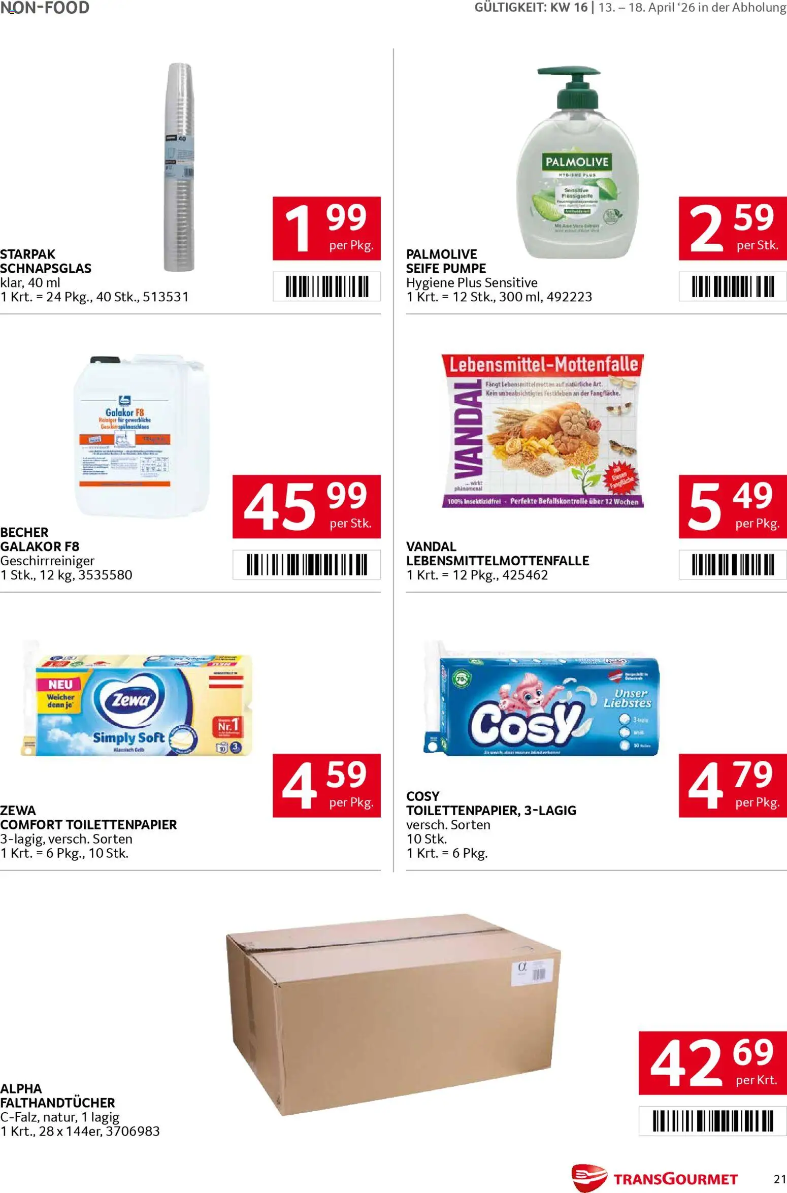 Transgourmet Flugblatt gültig ab 13.04.2026 | Seite: 21 | Produkte: Seife