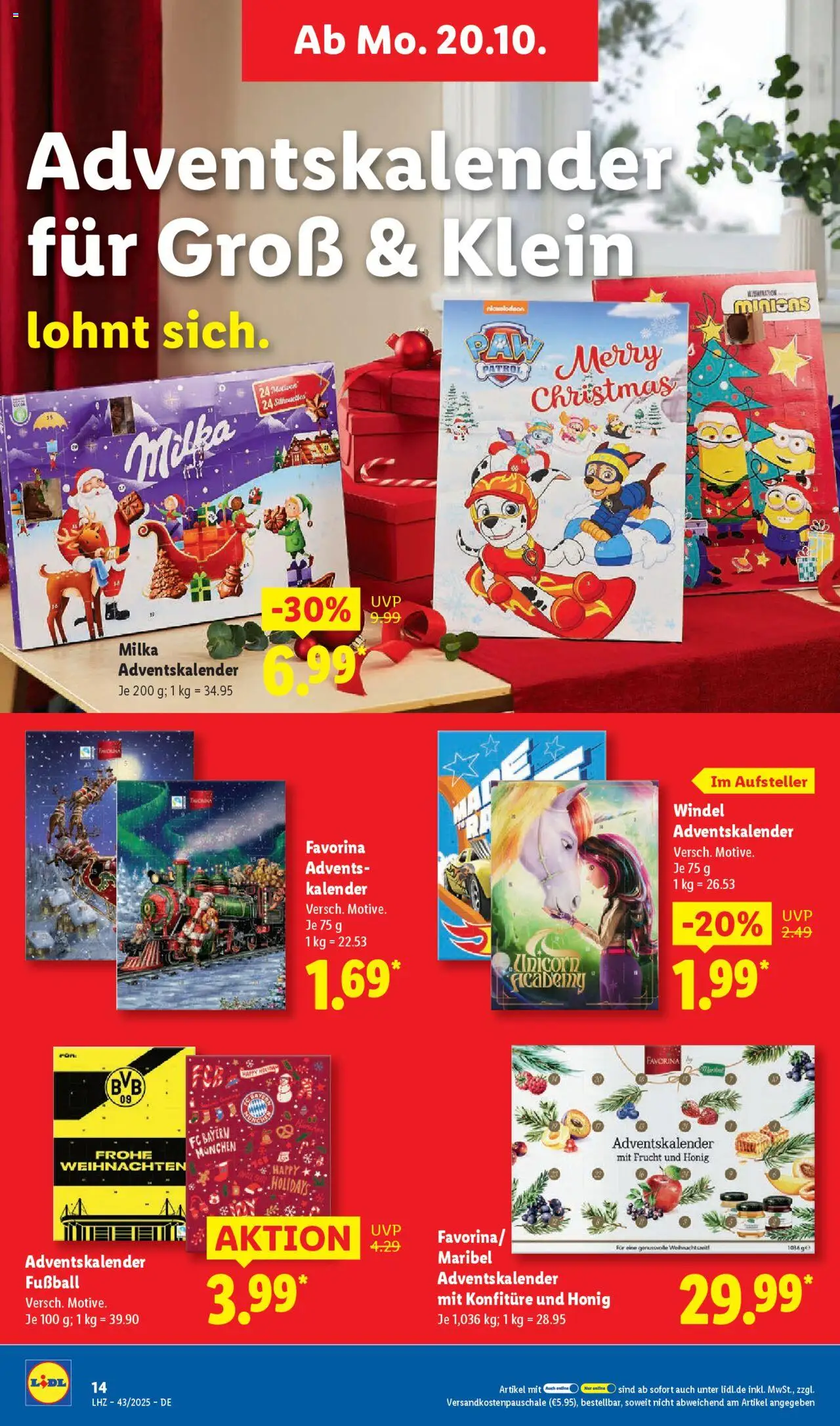 Lidl Prospekt Kornwestheim – gültig ab 20.10.2025 | Seite: 26 | Produkte: Milka, Fußball