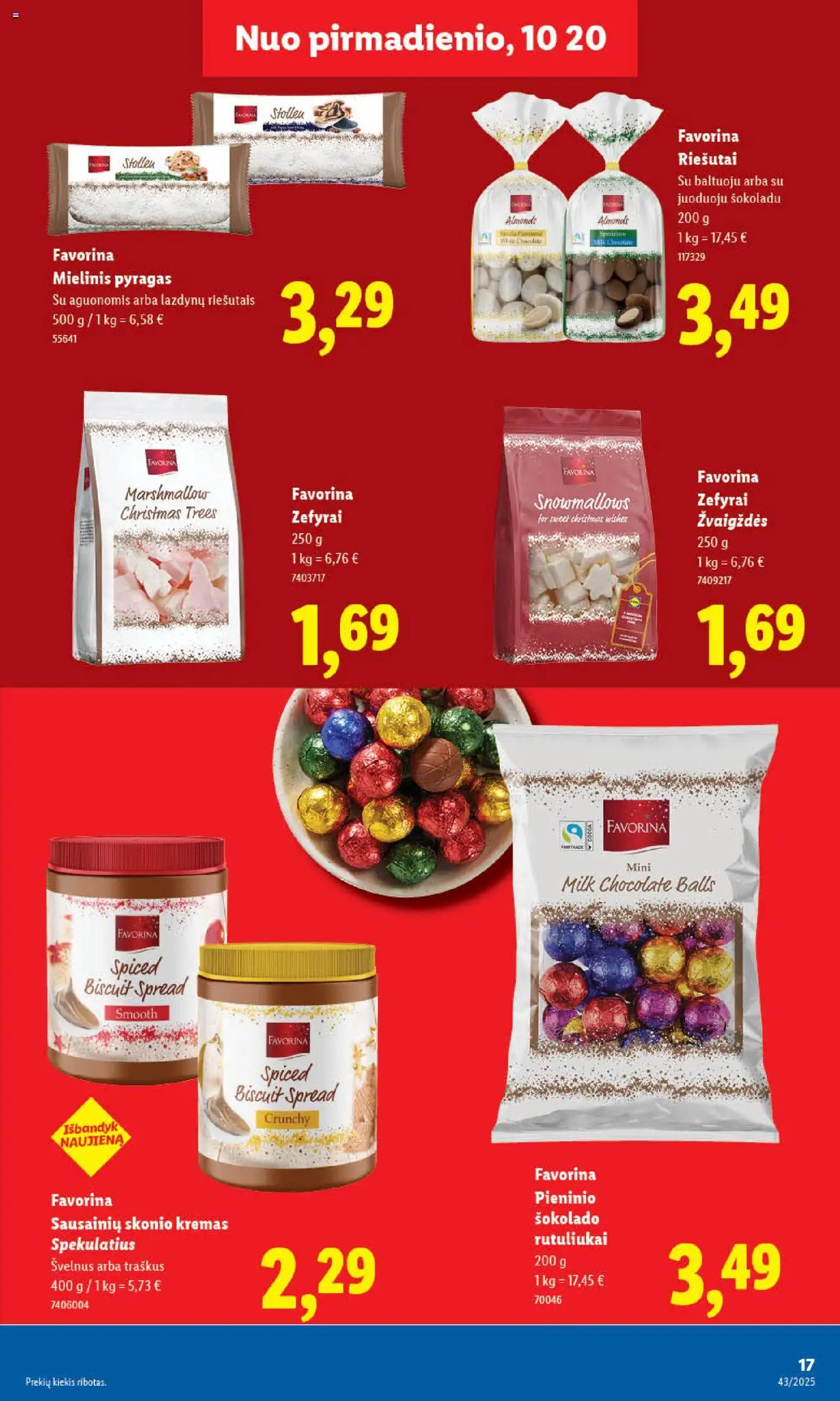 LIDL akcijos nuo 20.10.2025 | Puslapis: 15 | Prekių: Riešutai, Pyragas, Kremas