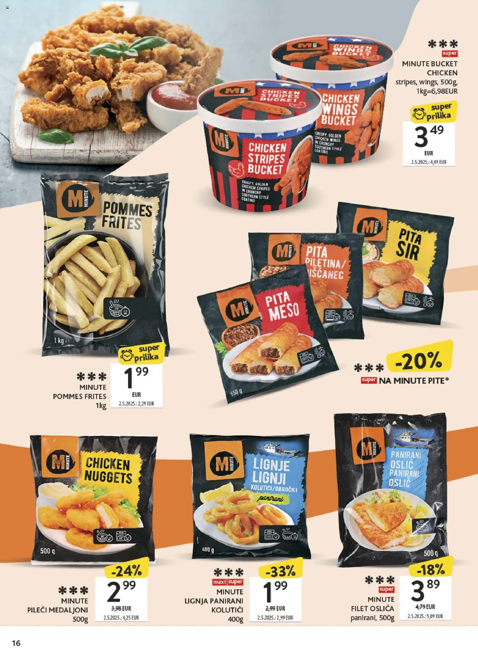 Konzum HR akciós ujság - amely érvényes a következő dátumtól: 19.01.2026 | Oldal: 16 | Termékek: Nuggets, Pita