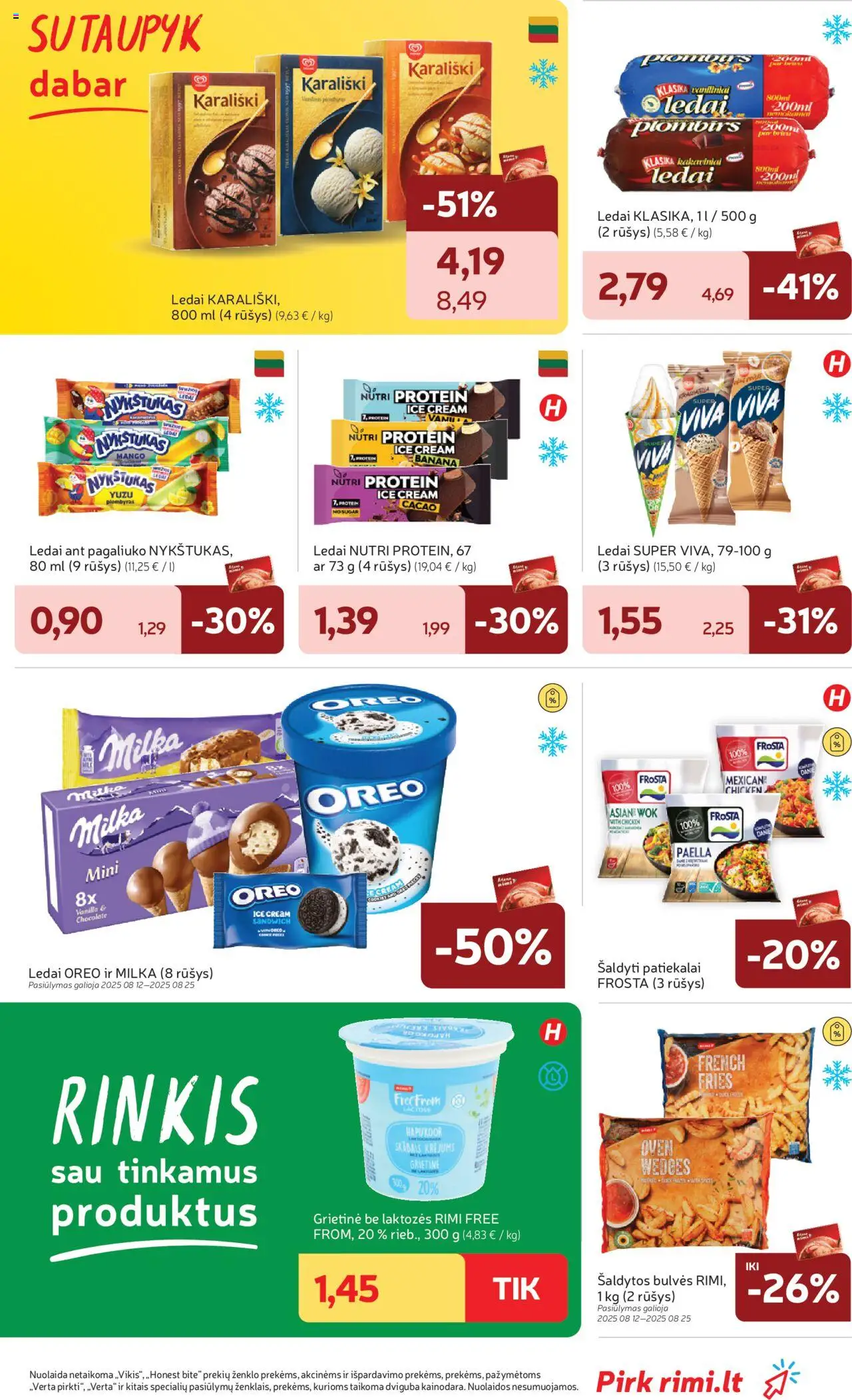 Rimi leidinys│galioja nuo 19.08.2025 | Puslapis: 15 | Prekių: Ledai, Bulvės, Grietinė