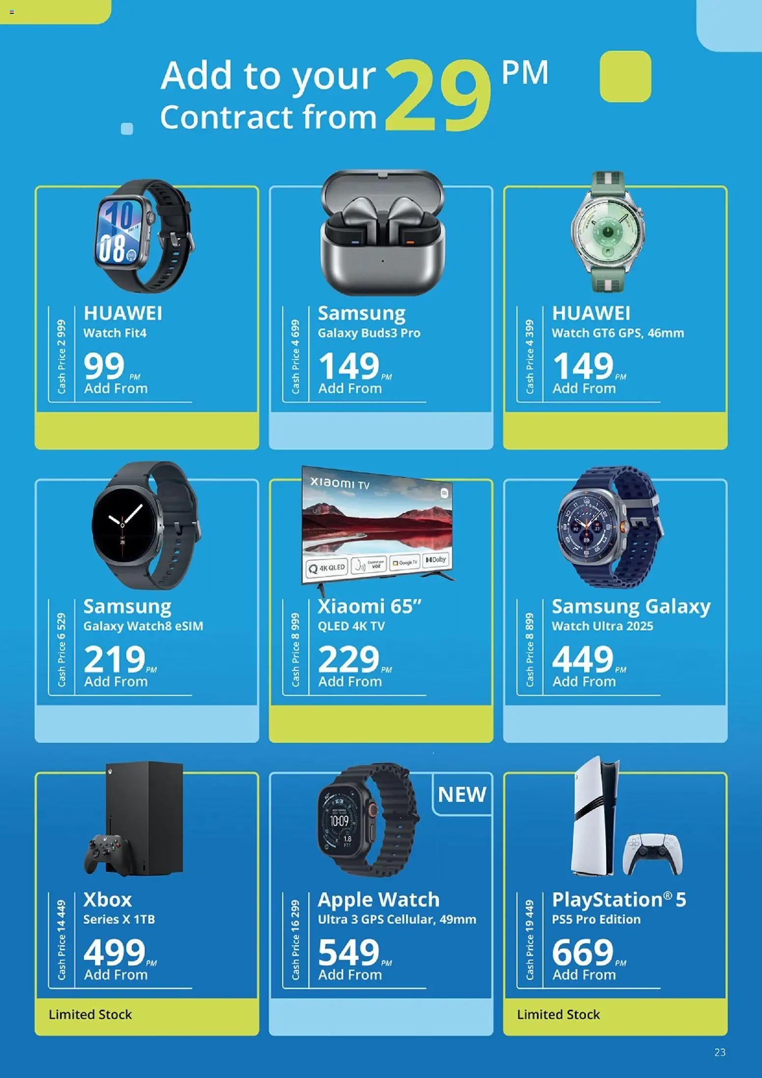 New Cellucity catalogue – valid from 07.01.2026 | Page: 23 | Products: Watch, Xbox, TV, Stock