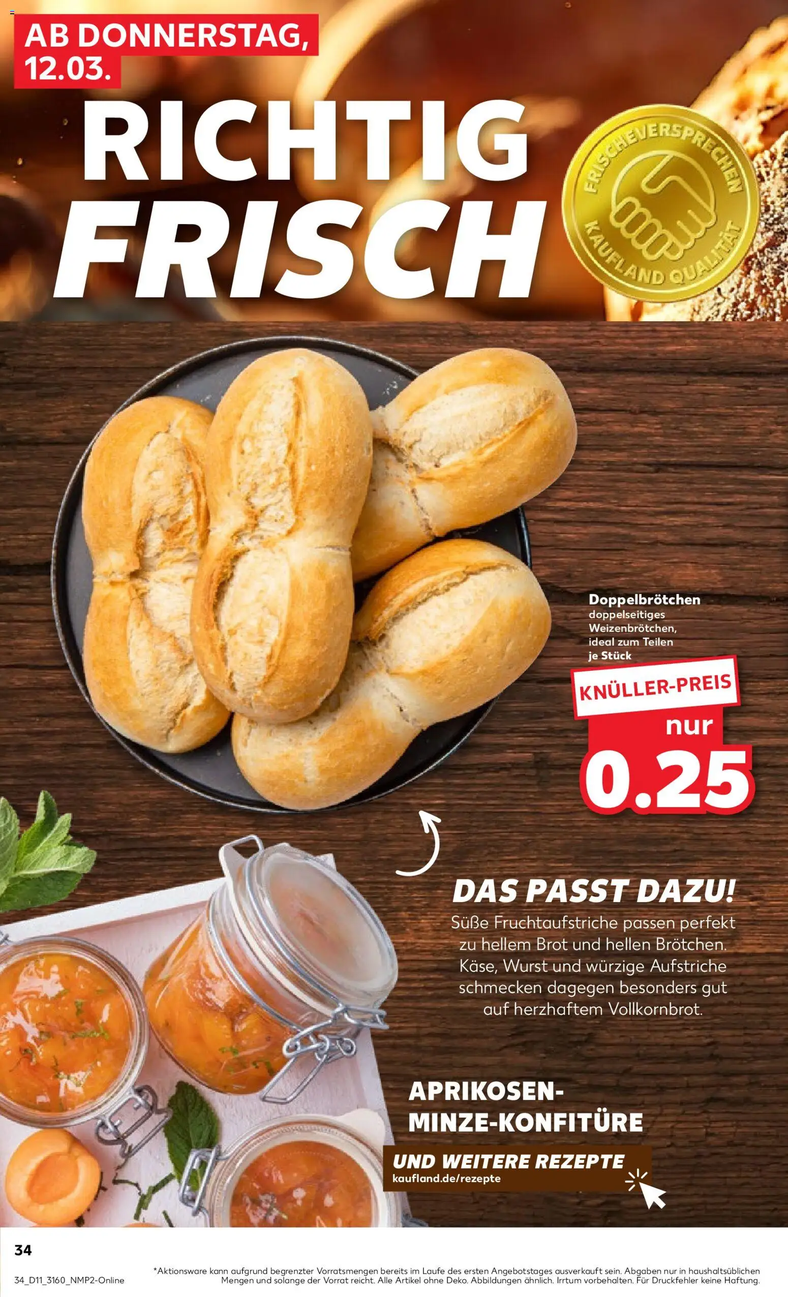 Kaufland Prospekt Potsdam	 – gültig ab 12.03.2026 | Seite: 34 | Produkte: Wurst, Brot