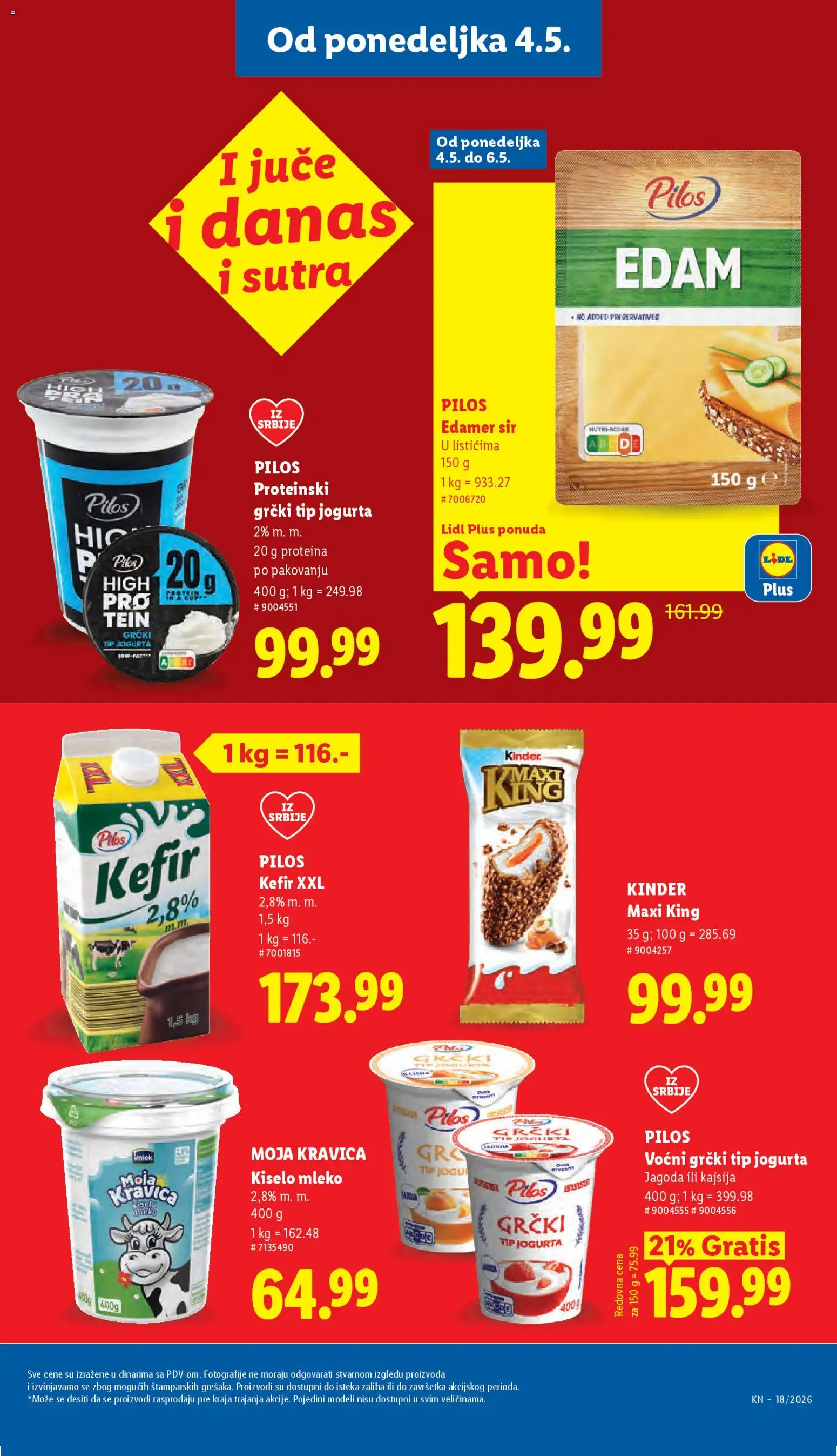 Lidl katalog - važi od 30.04.2026 | Strana: 95 | Proizvode: Kiselo mleko, Kajsija, Mleko, Sir