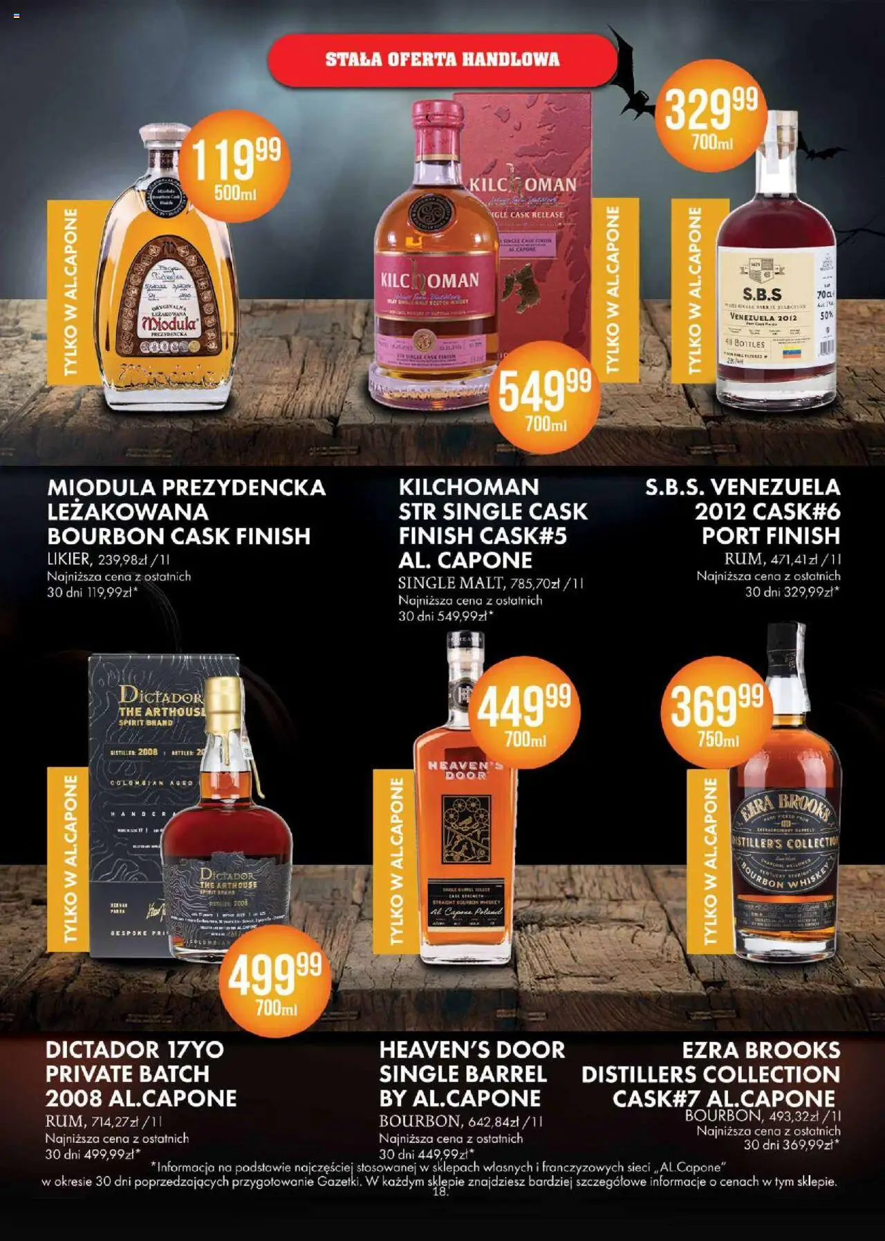 Al.Capone Gazetka od 13.10.2025 | Strona: 18 | Produkty: Bourbon, Finish
