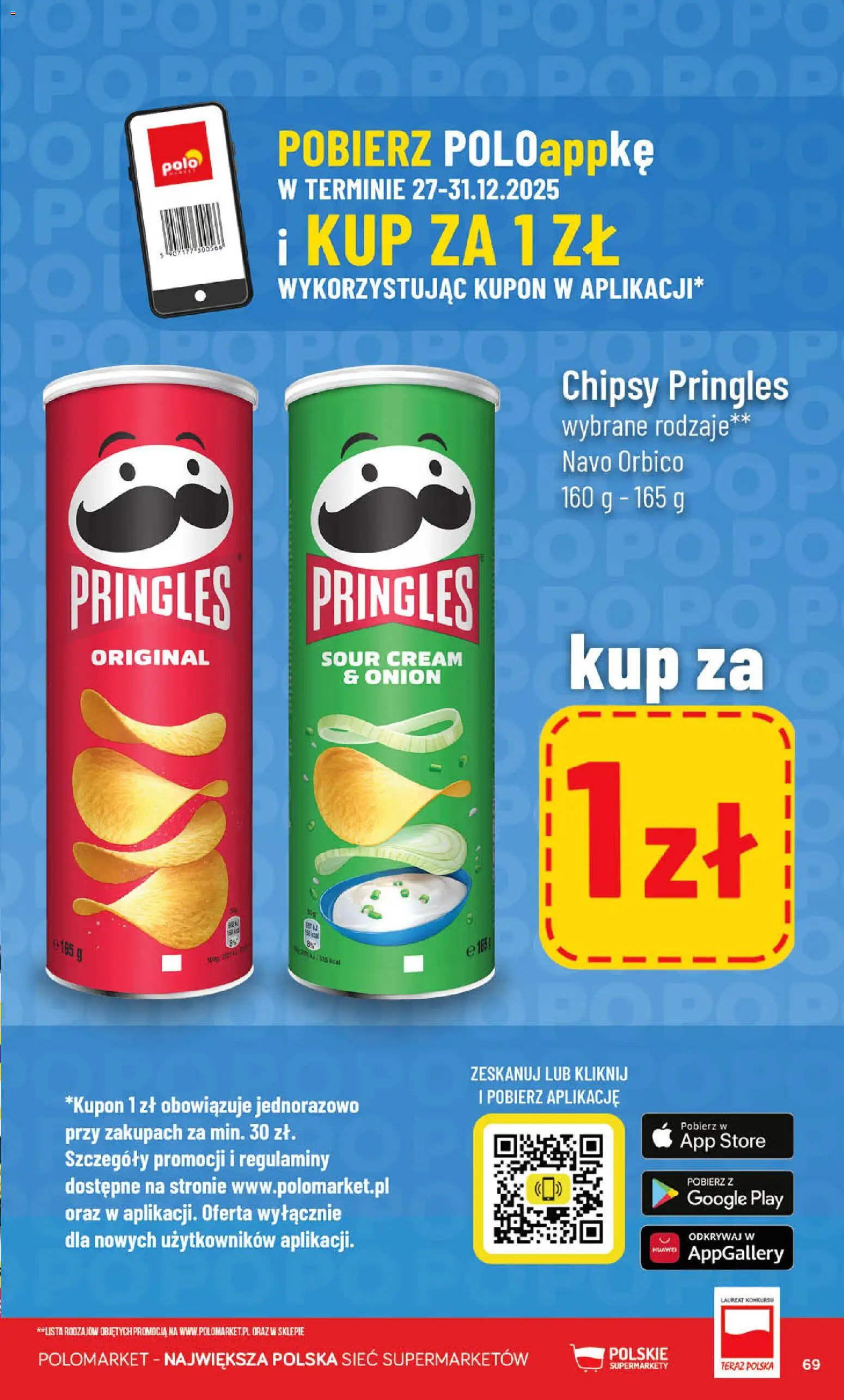 POLOmarket Gazetka od 27.12.2025 | Strona: 69 | Produkty: Chipsy, Chipsy pringles, Pringles