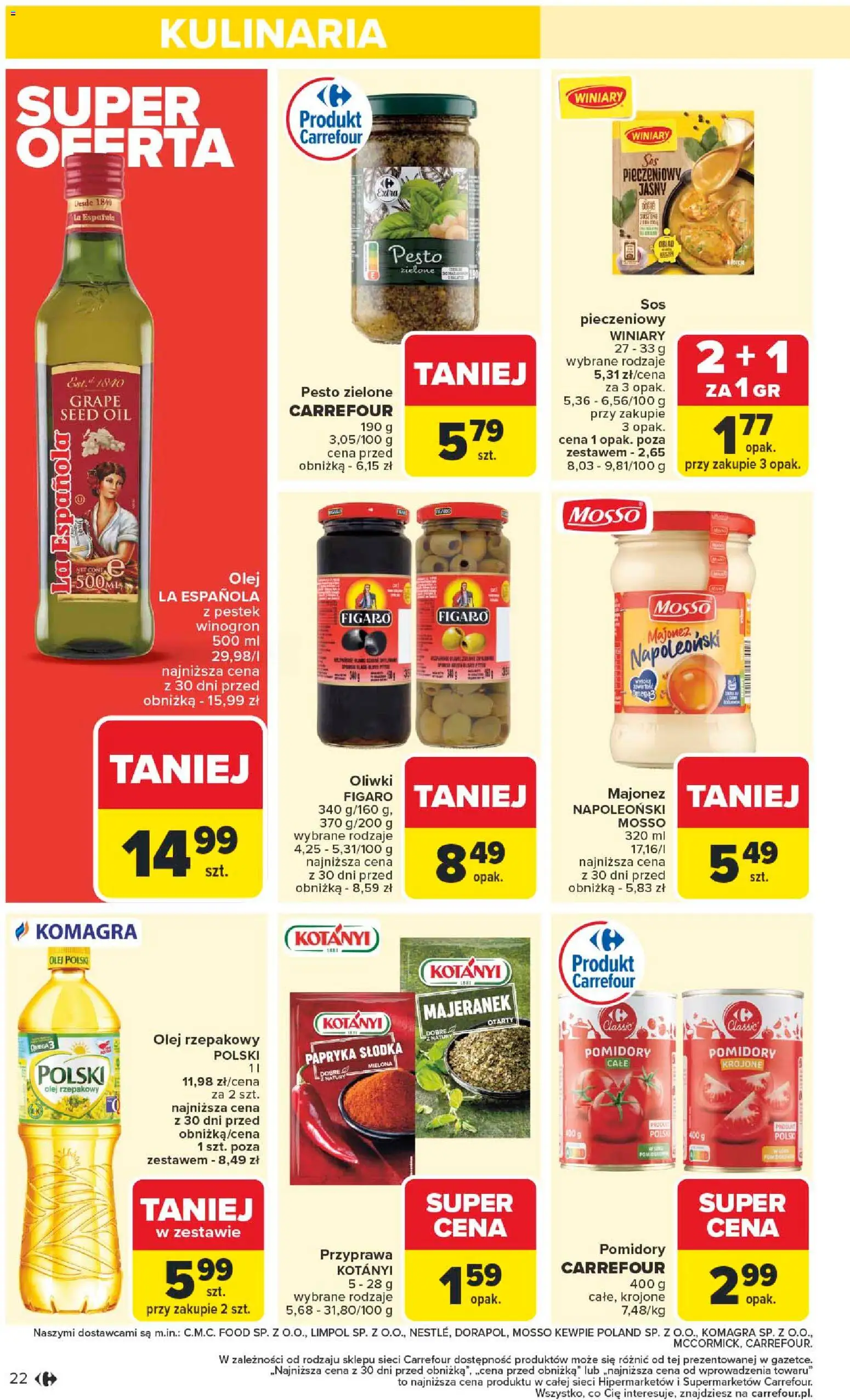 Carrefour Gazetka - Starachowice Zmieniliśmy się dla Ciebie od 27.10.2025 | Strona: 24 | Produkty: Majeranek, Pesto, Olej, Majonez