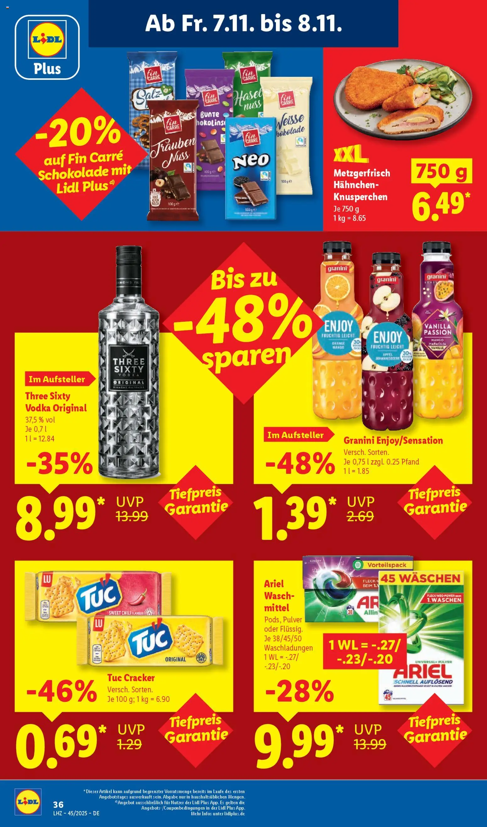 Lidl Prospekt Nagold – gültig ab 03.11.2025 | Seite: 62 | Produkte: Hahnchen, Äpfel, Mango, Vodka