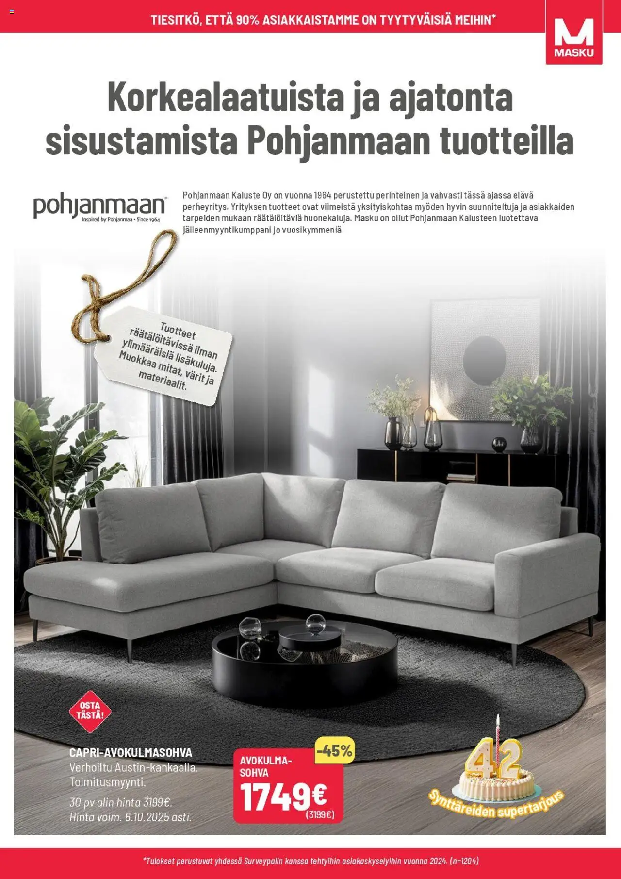 Masku tarjoukset – voimassa 29.09.2025 alkaen | Sivu: 13 | Tuotteet: Sohva