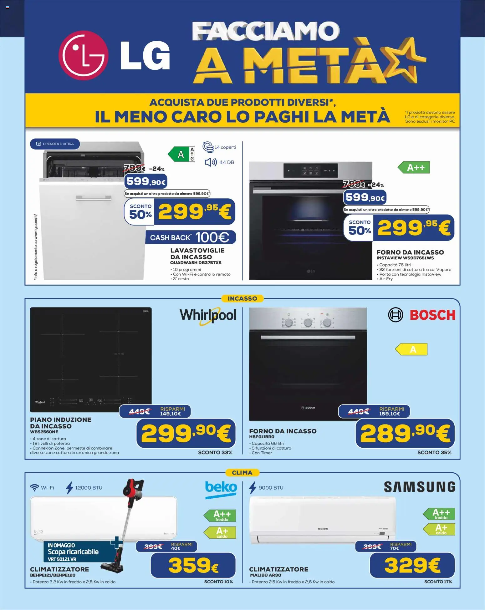 Volantino Euronics del 23.04.2026 | Pagina: 8 | Prodotti: Monitor, Lavastoviglie, PC, Forno