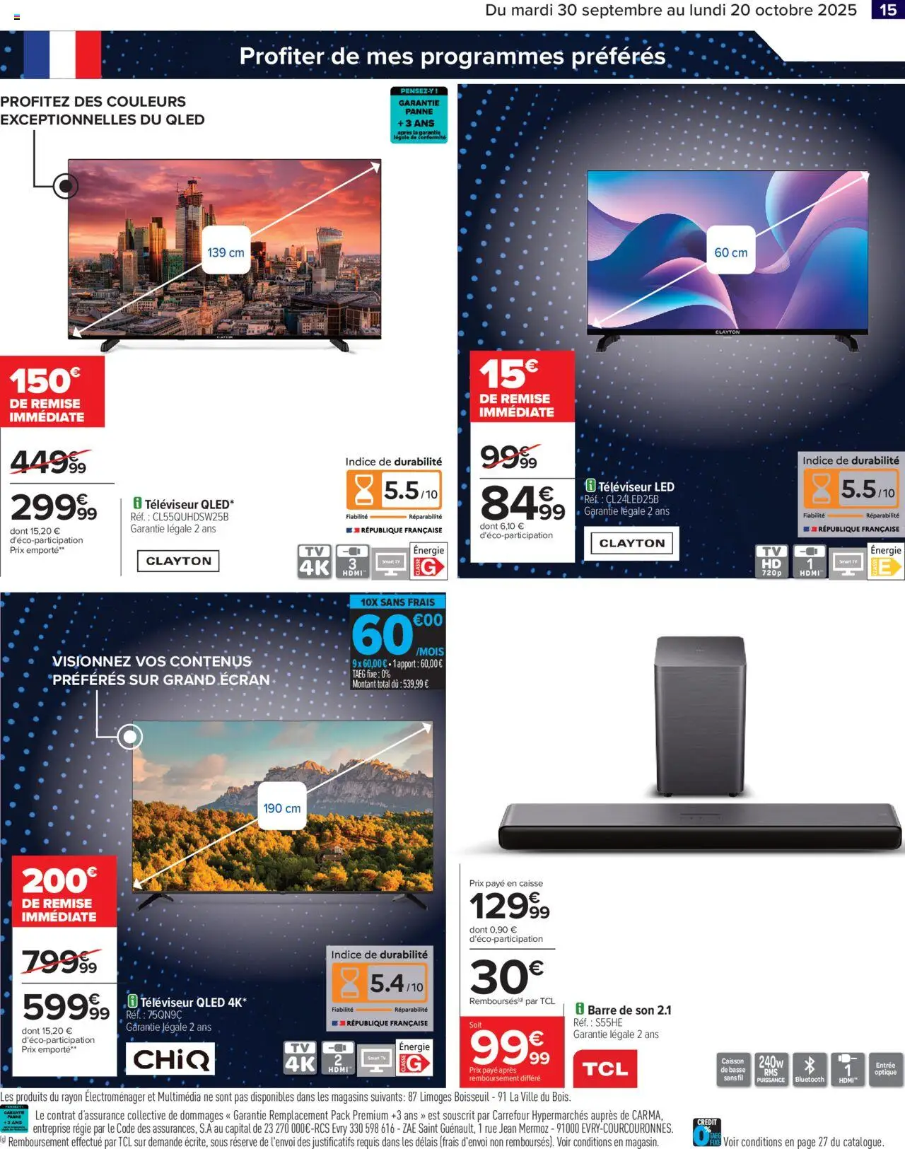  | Page: 17 | Produits: Televiseur, Smart TV, Barre de son