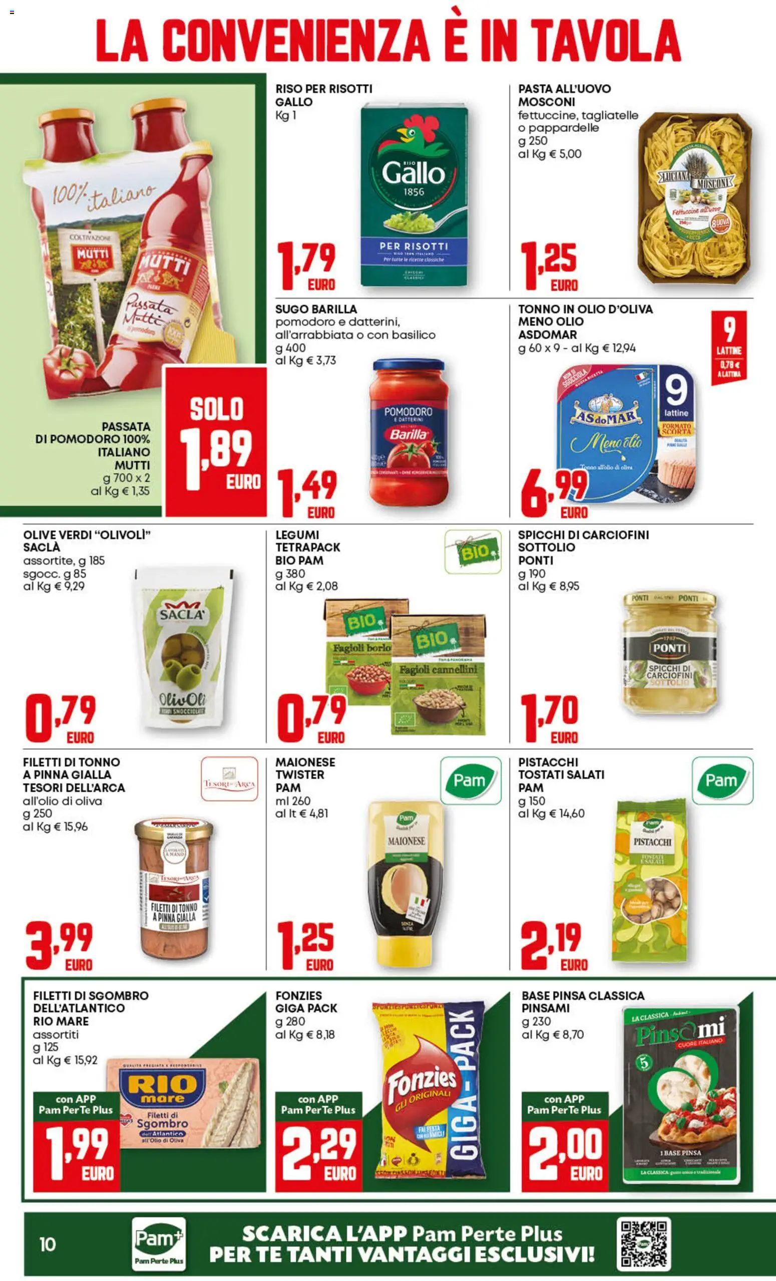 Volantino PAM del 06.11.2025 | Pagina: 10 | Prodotti: Riso, Tè, Olio, Mutti