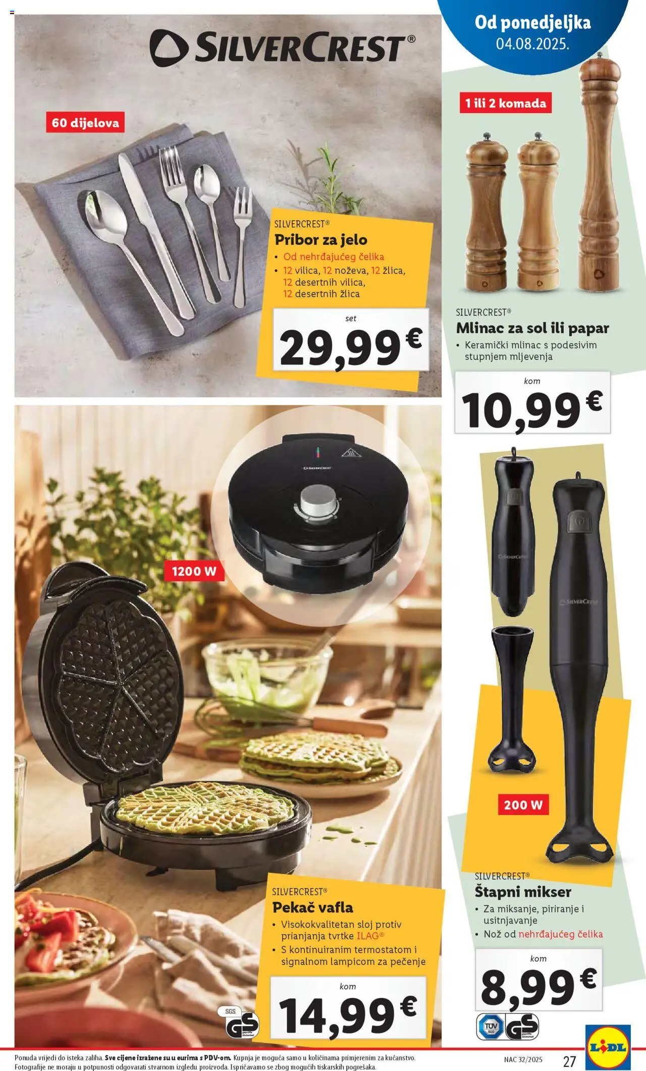 Lidl katalog | vrijedi od 04.08.2025 | Stranica: 27 | Proizvodi: Mikser, Štapni mikser, Nož, Papar