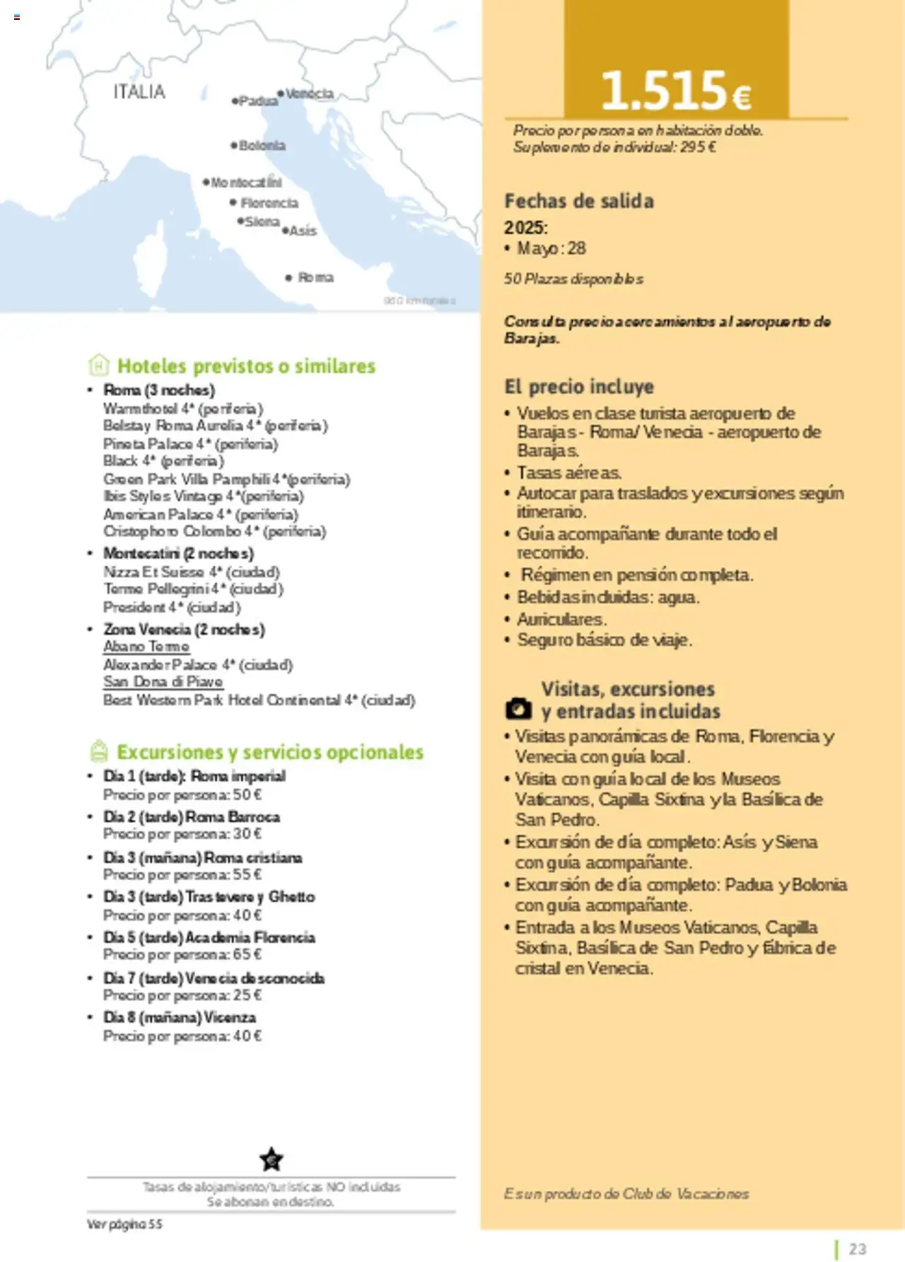 Viajes El Corte Inglés - Catálogo Turismo Social Castilla La Mancha │ válido desde el 03.02.2025 | Página: 23
