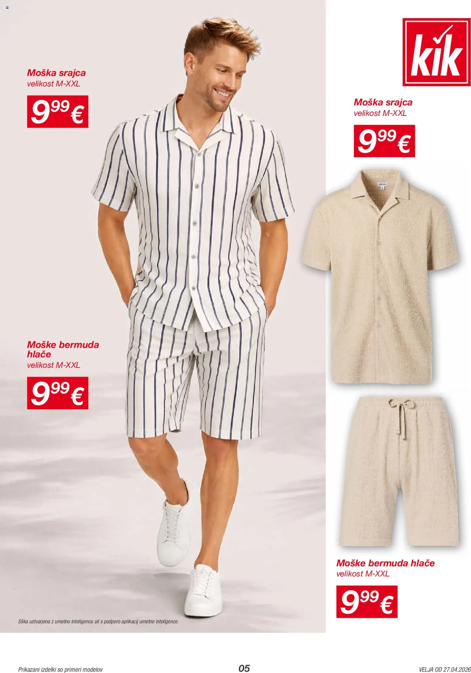 Novi Kik katalog ponudbe – veljaven od 27.04.2026 | Stran: 5 | Izdelki: Srajca, Hlace